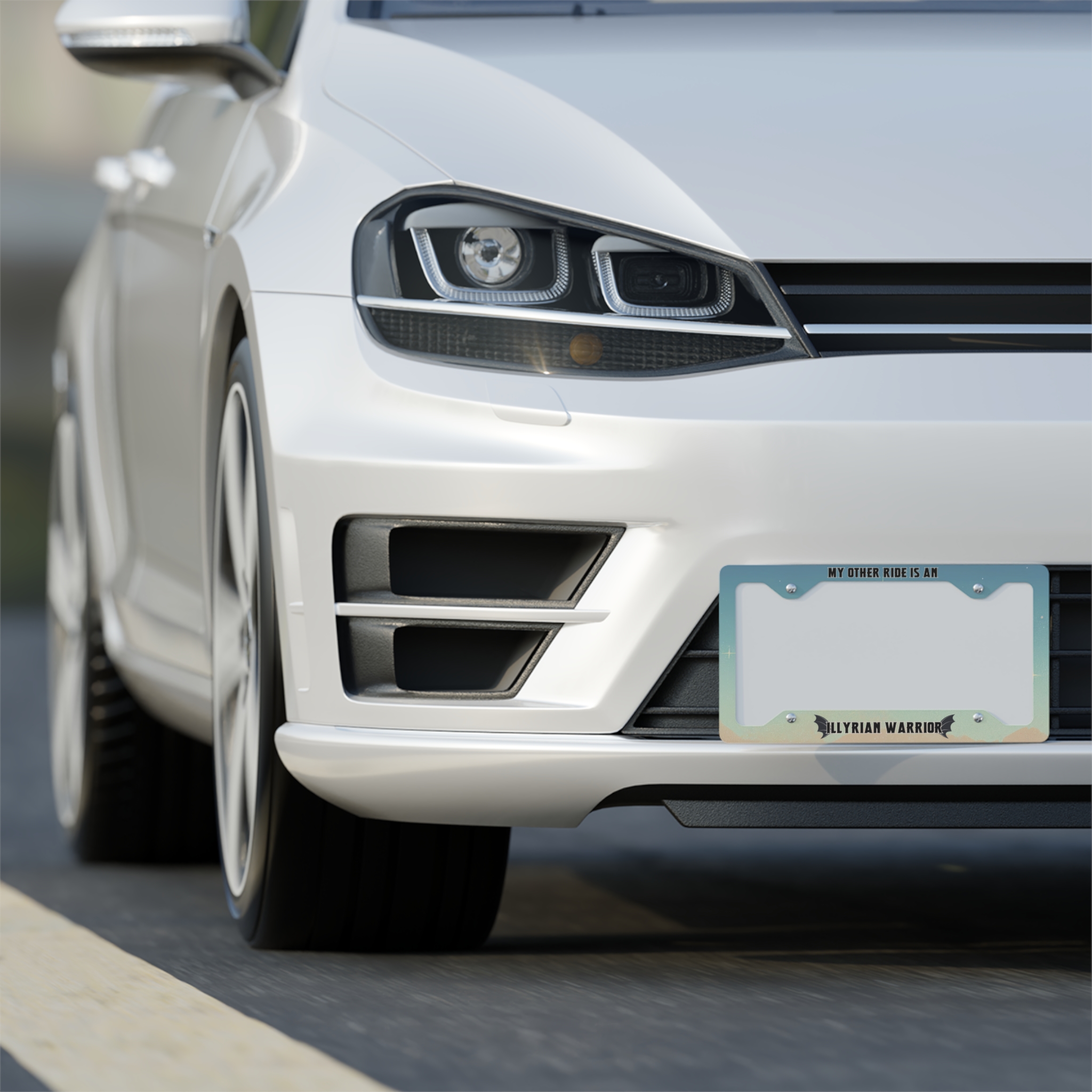 Illyrian Warrior Metal License Plate Frame - Image 4