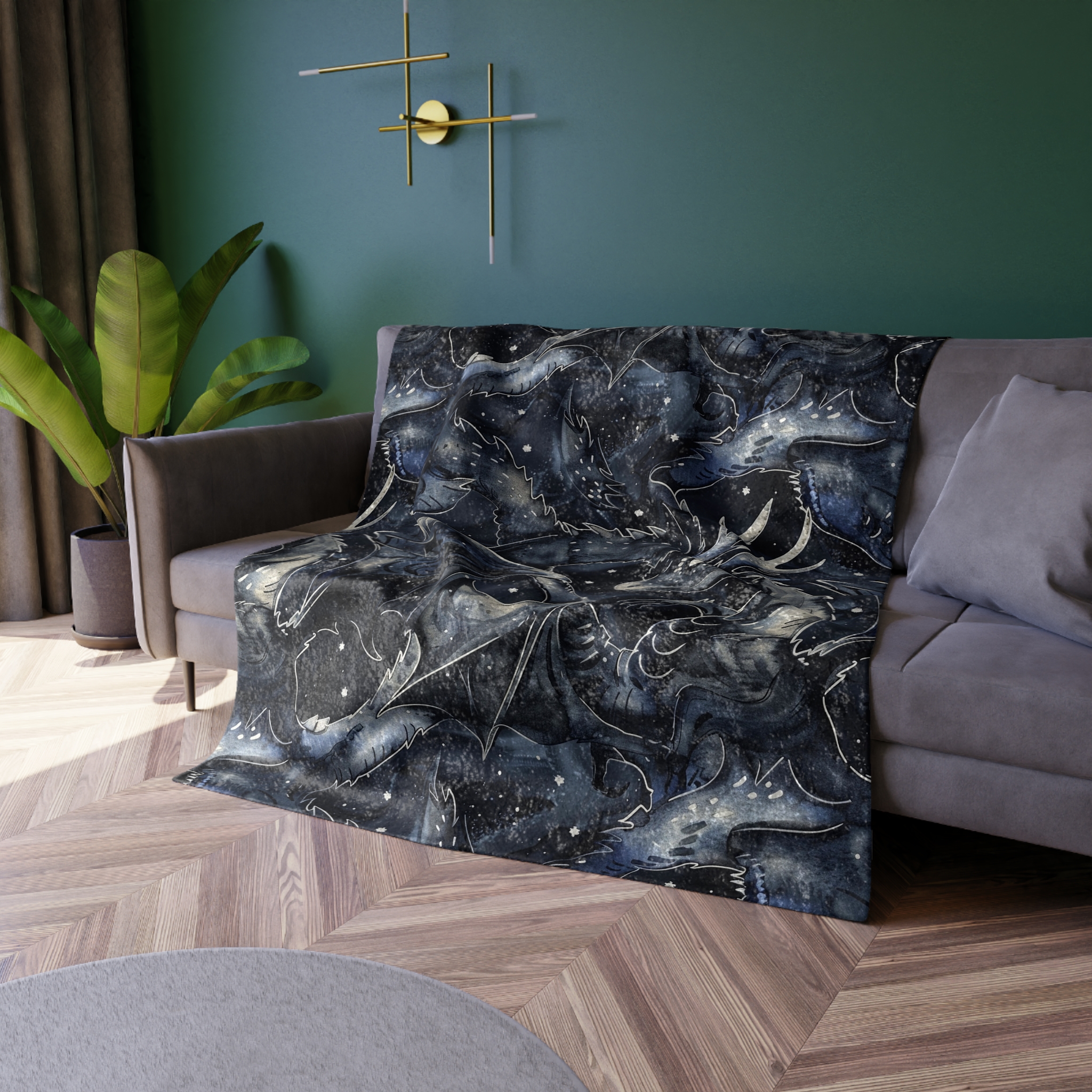 Fourth Wing Inspired Dragon Crushed Velvet Blanket - Image 4