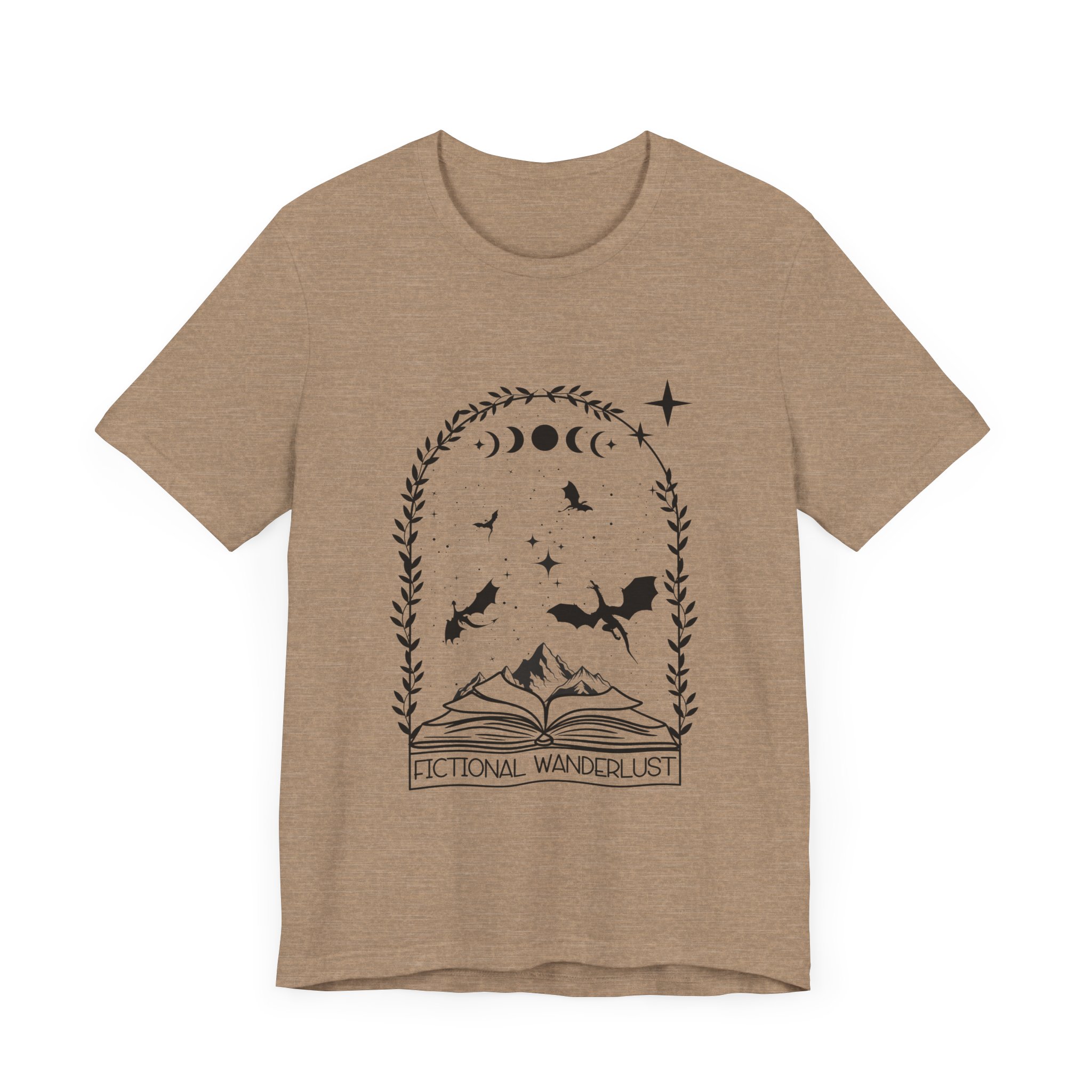 Fictional Wanderlust Romantasy Bookish Jersey T-Shirt - Image 23
