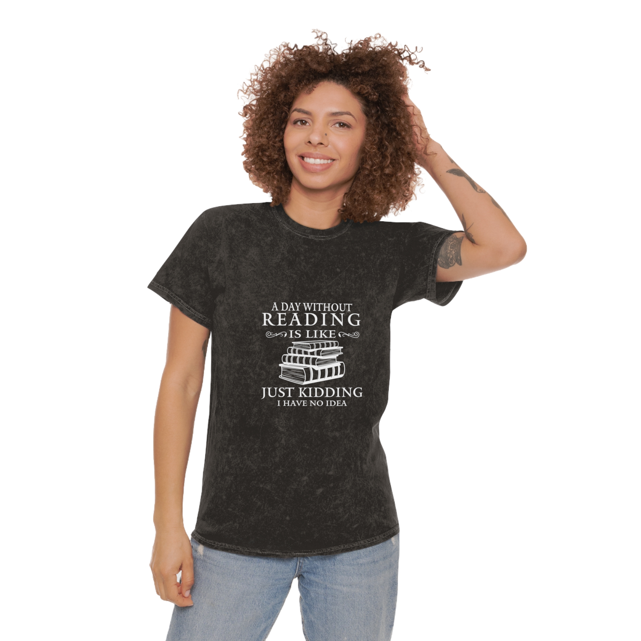 Book Lover's Mineral Wash T-Shirt, Perfect for Readers, Funny Gift Idea, Literature Lover Tee, Comfortable Casual Wear, Great for Birthdays, - Image 8
