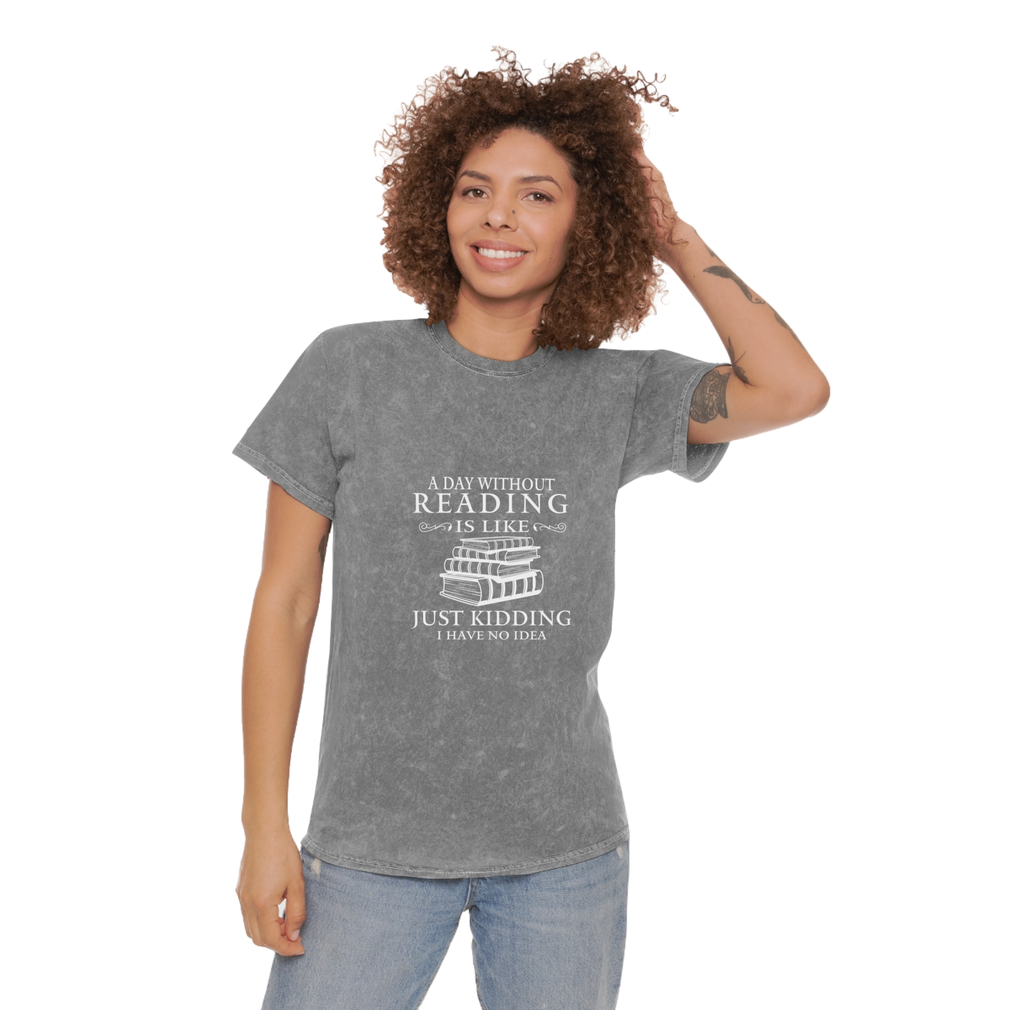 Book Lover's Mineral Wash T-Shirt, Perfect for Readers, Funny Gift Idea, Literature Lover Tee, Comfortable Casual Wear, Great for Birthdays, - Image 4