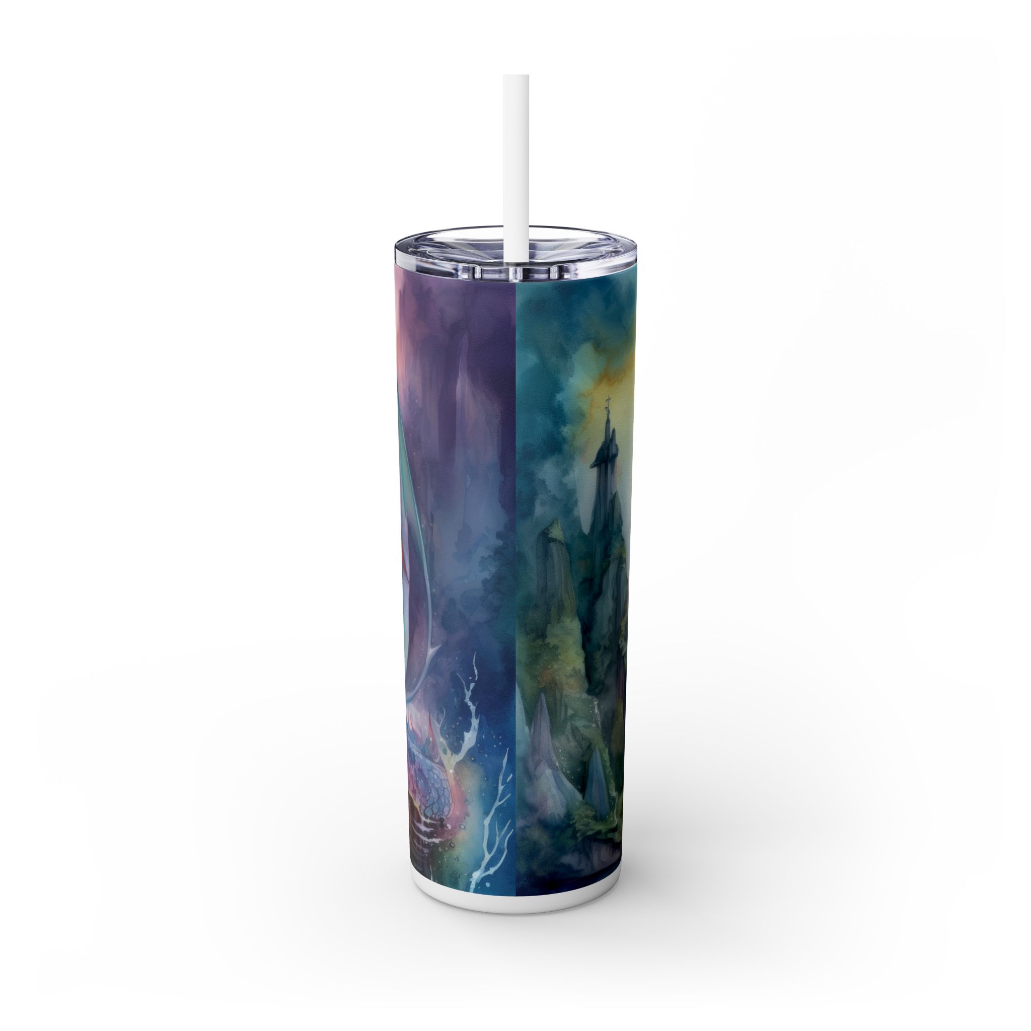 Dragon Skinny Tumbler, Bookish Romantasy, Drinkware, Fantasy Cup, Gift for Readers, 20 oz Tumbler - Image 3