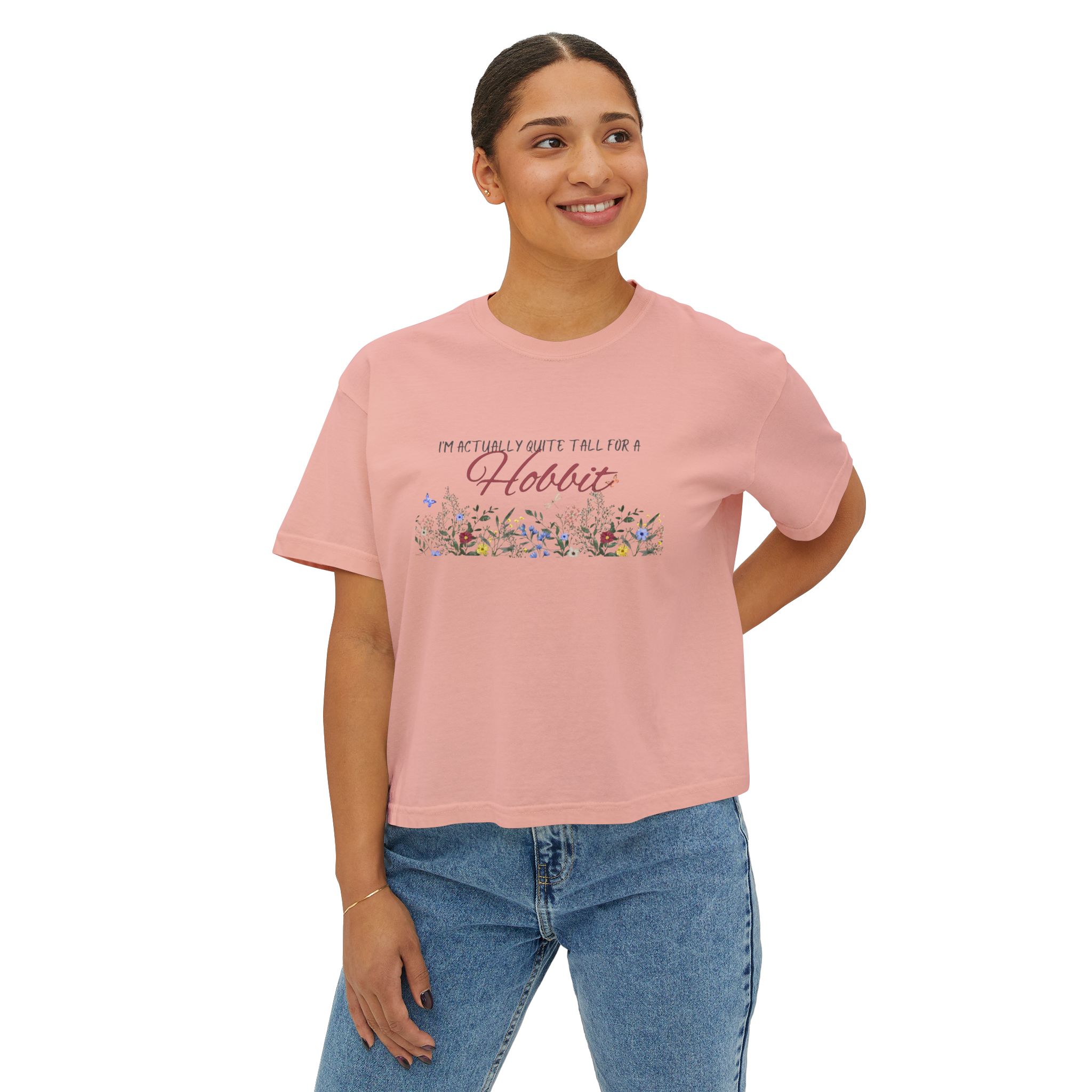 I'm Actually Quite Tall for a Hobbit - Women's Boxy Tee - Lord of the Rings - Hobbits - LOTR - Bookish Vibes - - Image 7