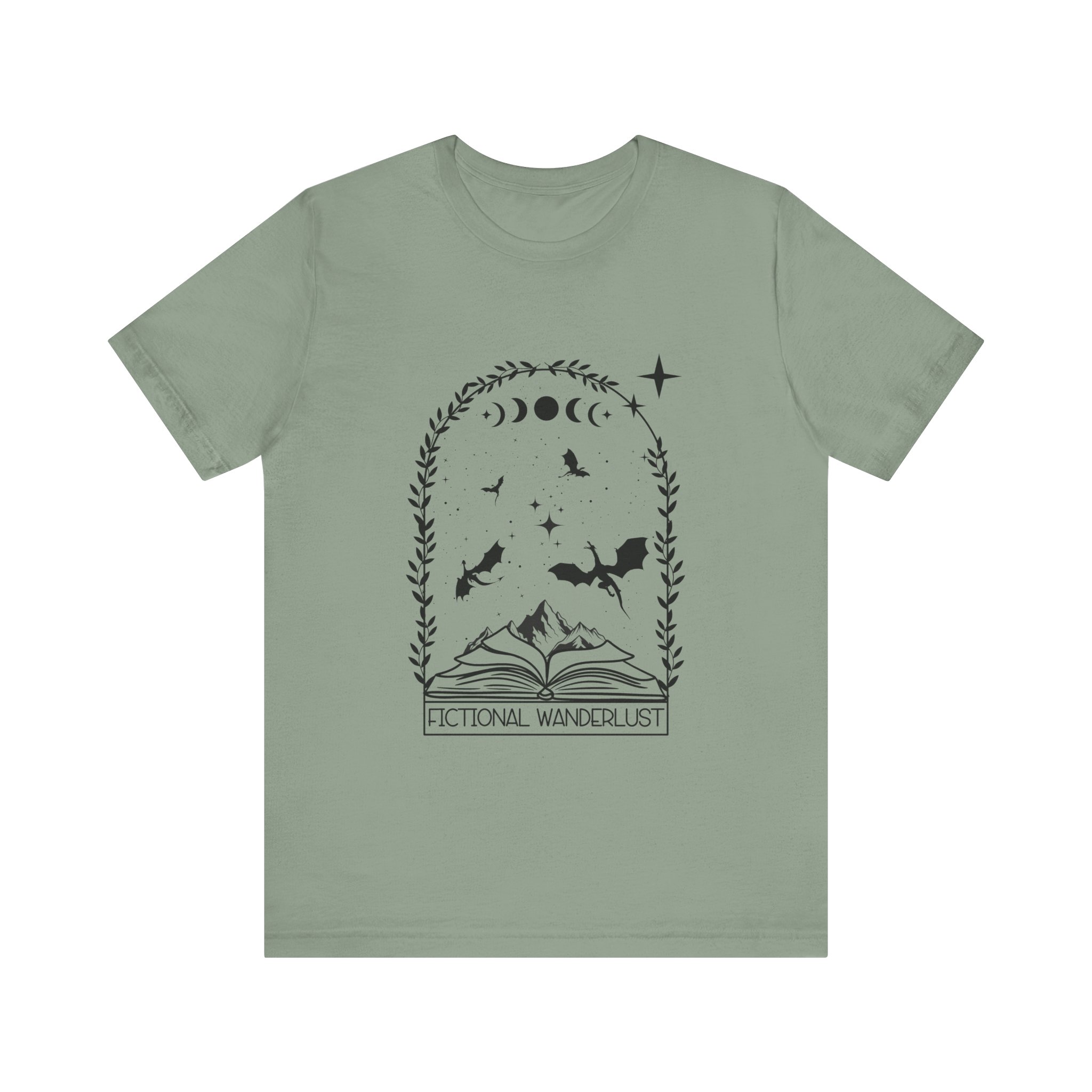 Fictional Wanderlust Romantasy Bookish Jersey T-Shirt - Image 29
