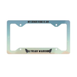 Illyrian Warrior Metal License Plate Frame