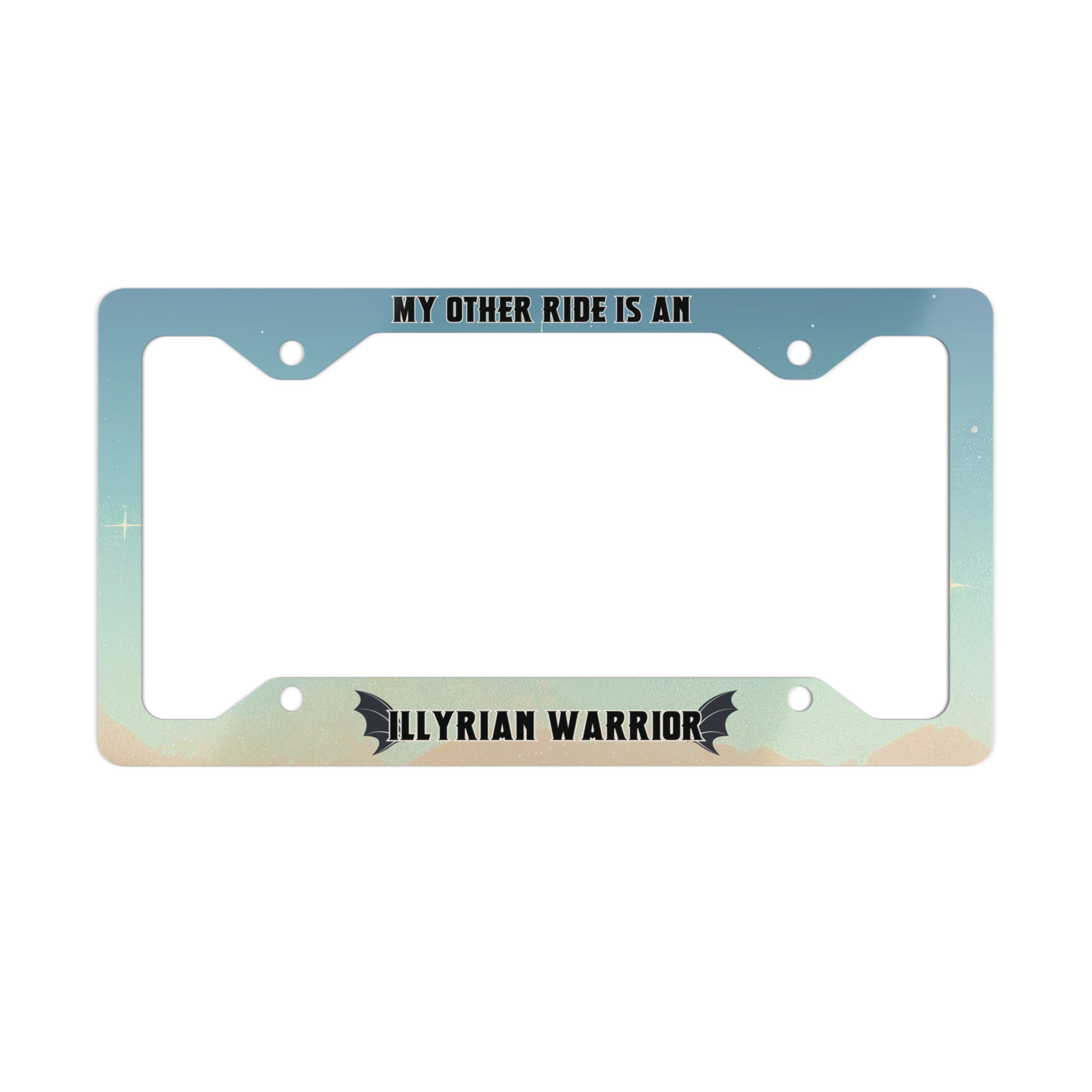 Illyrian Warrior Metal License Plate Frame