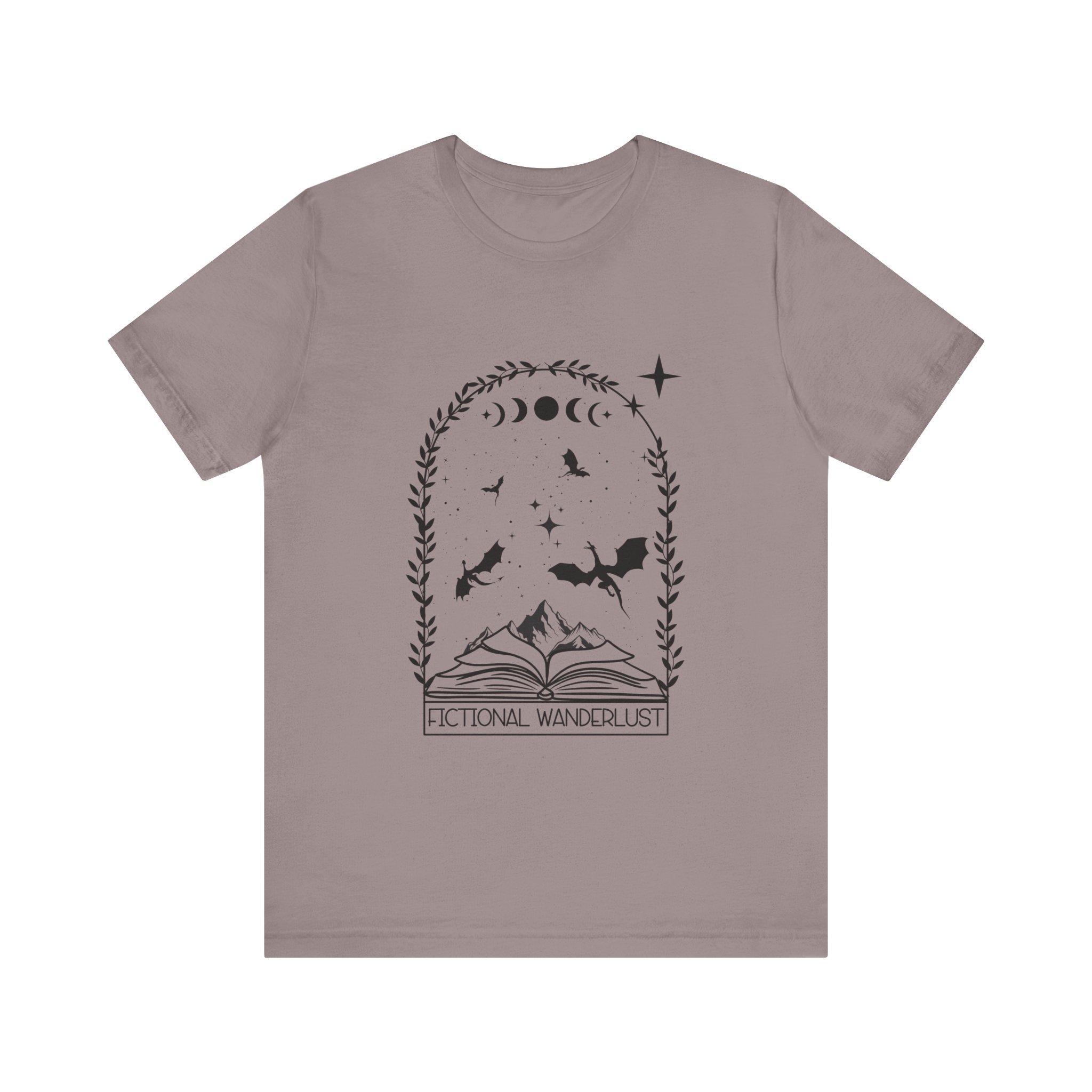Fictional Wanderlust Romantasy Bookish Jersey T-Shirt - Image 13