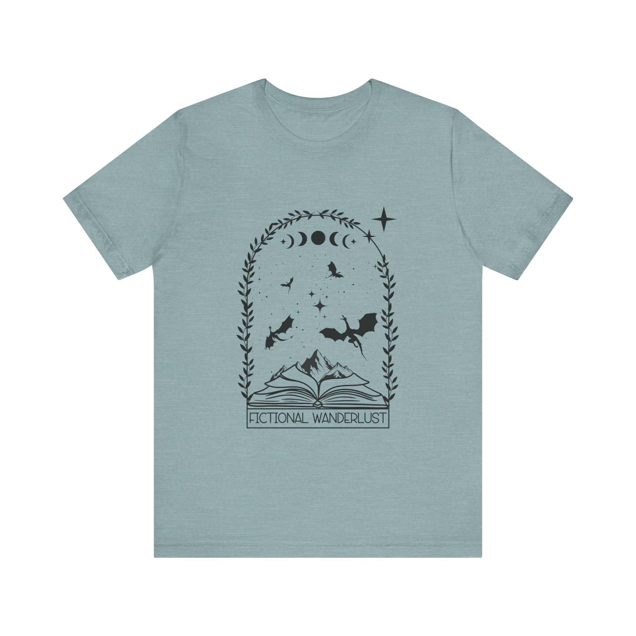 Fictional Wanderlust Romantasy Bookish Jersey T-Shirt - Image 37