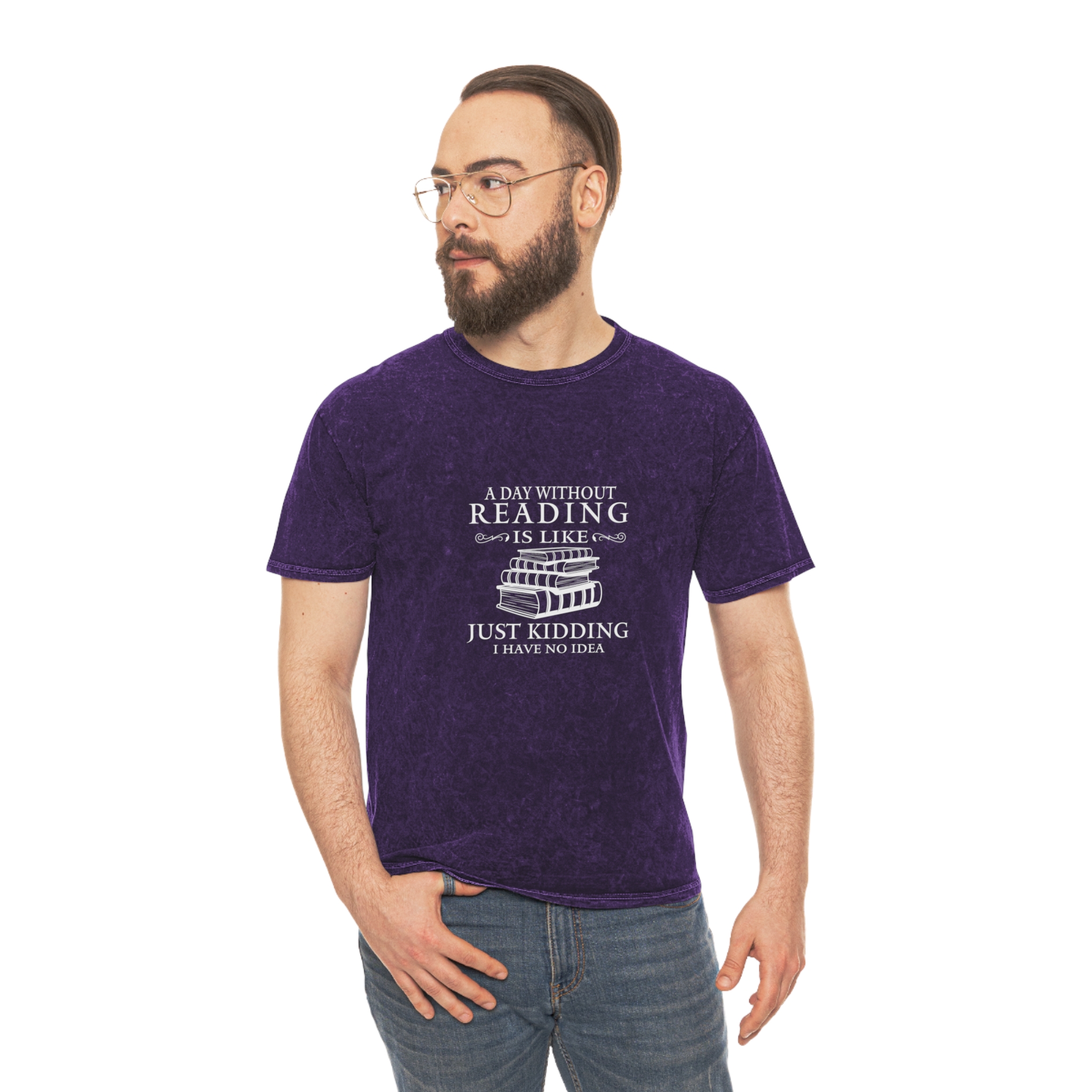 Book Lover's Mineral Wash T-Shirt, Perfect for Readers, Funny Gift Idea, Literature Lover Tee, Comfortable Casual Wear, Great for Birthdays, - Image 15