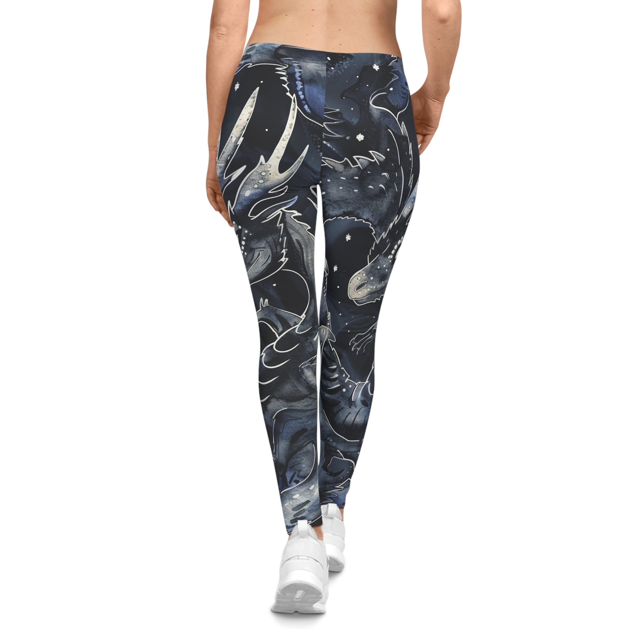 Bookish Dragon Leggings, Women's Casual Leggings, Fourth Wing & Romantasy Inspired, Bookish Workout Pants, Dragon Print Yoga Pants, Literary - Image 4