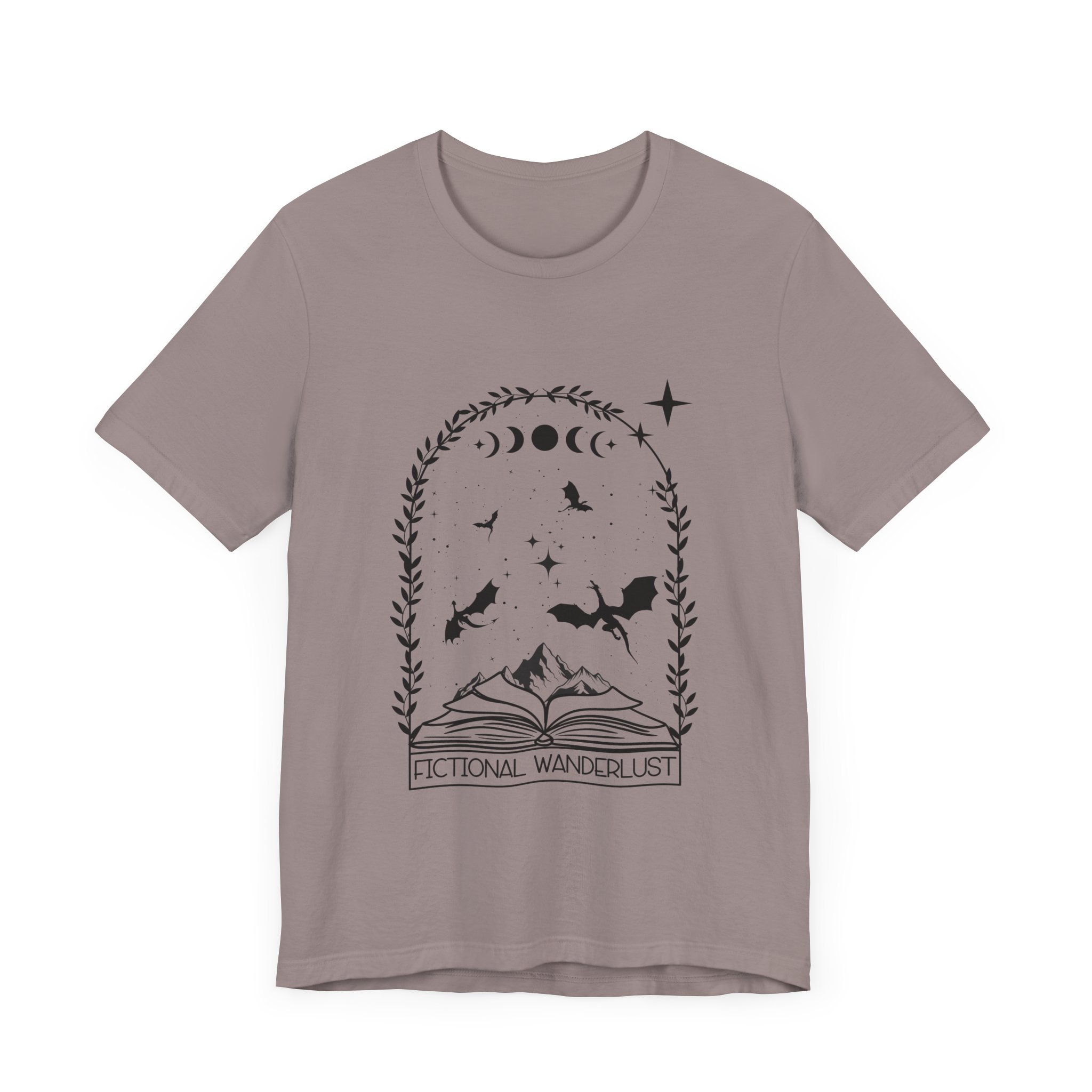 Fictional Wanderlust Romantasy Bookish Jersey T-Shirt - Image 15