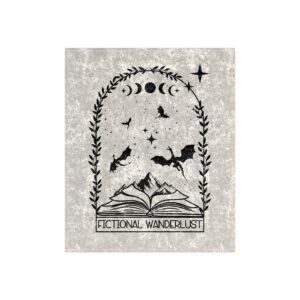 Velvet Blanket, Fictional Wanderlust, Bookish Romantasy, Fourth Wing, ACOTAR, Cozy Throw, Home Decor, Gift Idea, Reading Nook