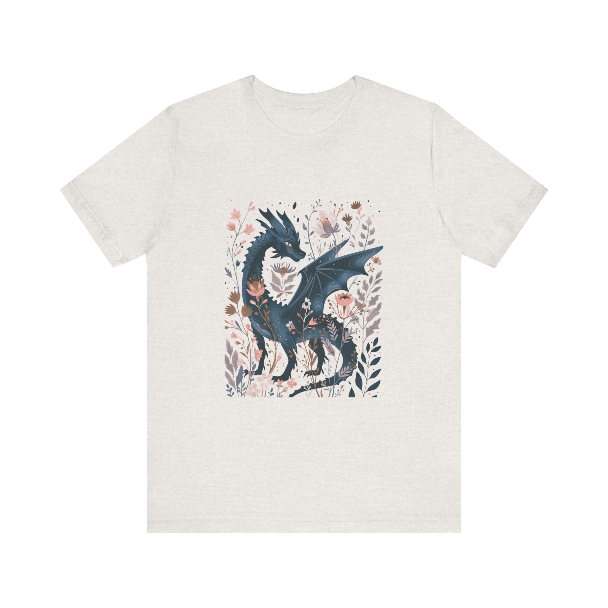 Floral Dragon Jersey Short Sleeve Tee - Image 9