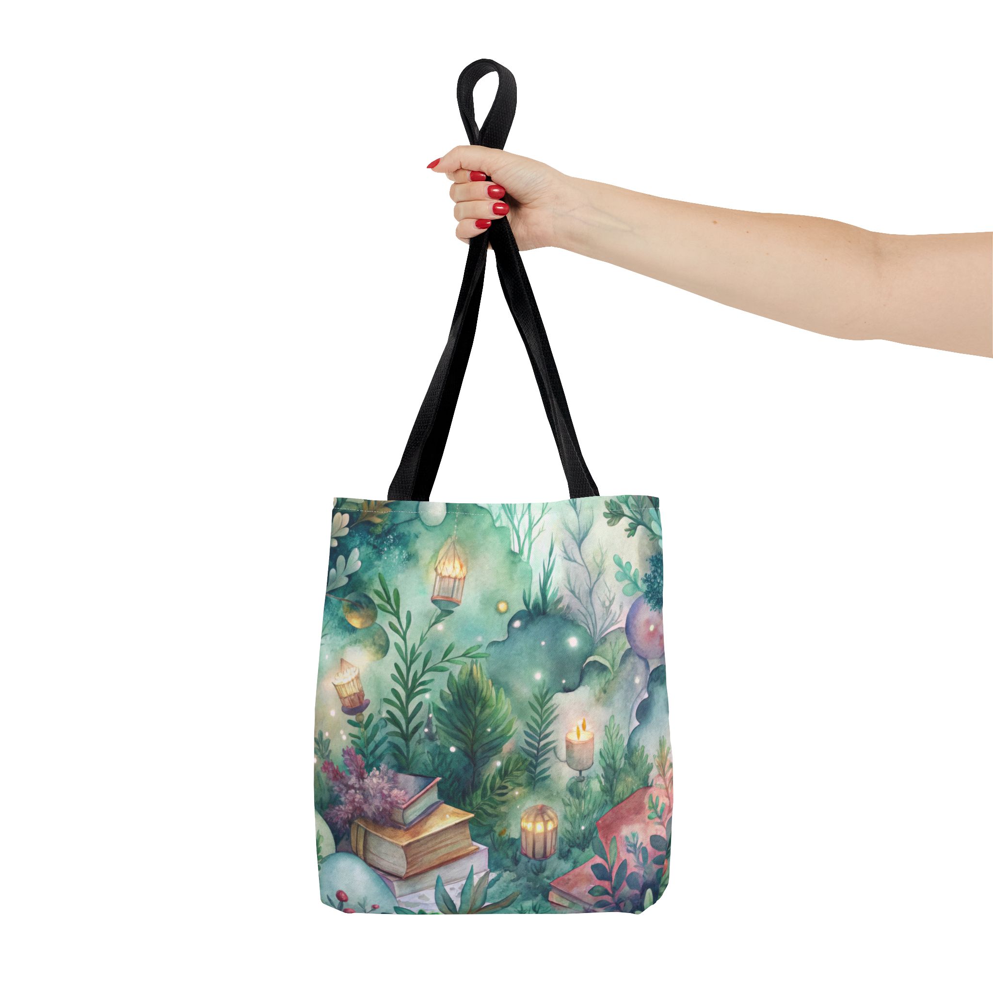 Bookish Tote Bag, Book Lover Bag, Fairy Garden, - Image 4