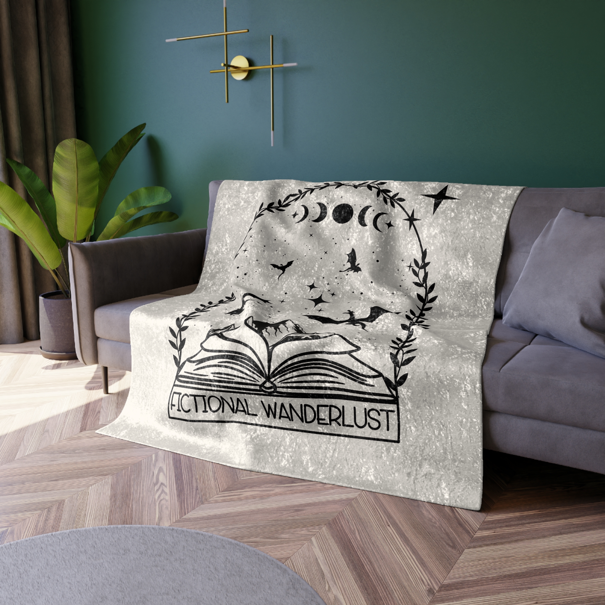 Velvet Blanket, Fictional Wanderlust, Bookish Romantasy, Fourth Wing, ACOTAR, Cozy Throw, Home Decor, Gift Idea, Reading Nook - Image 4