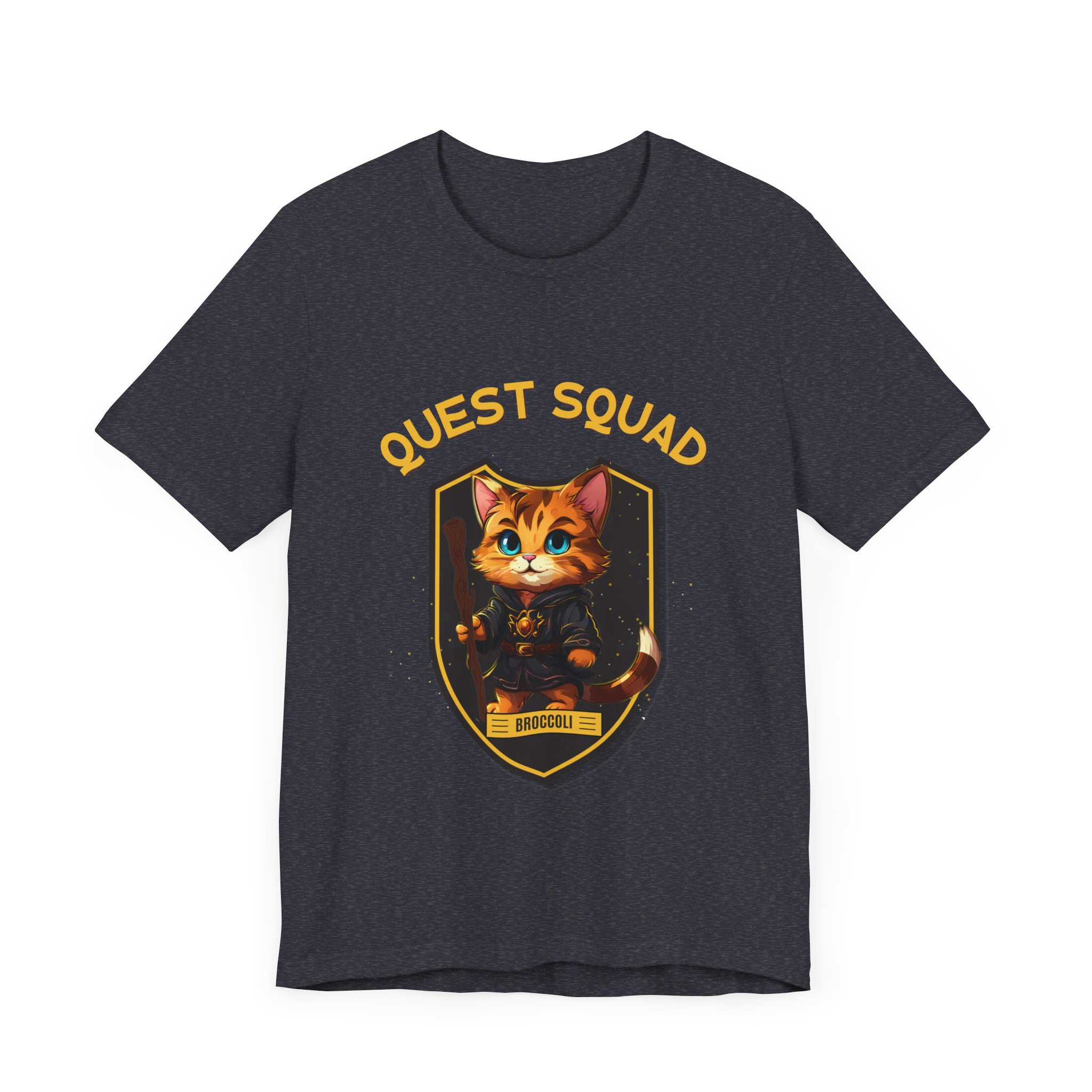 Quest Squad Broccoli Tee - Unisex Graphic T-Shirt, Cute Cat Shirt, Reader Gift, Fourth Wing Enthusiast Apparel, Fun Casual Wear - Image 23