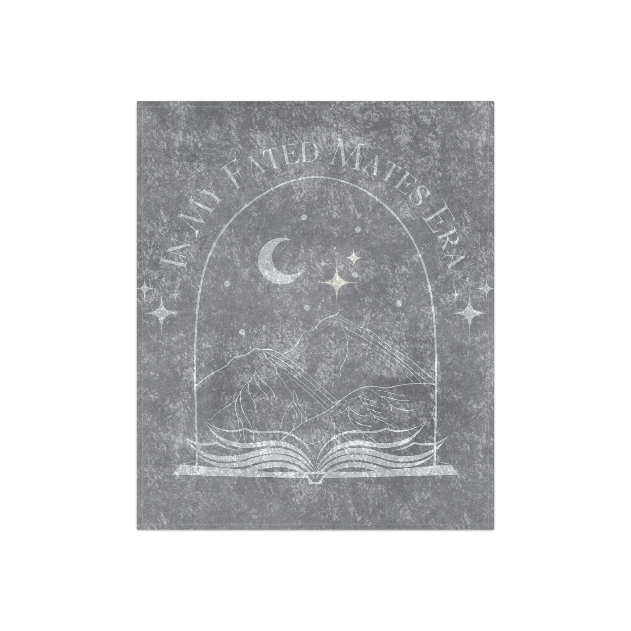 In My Fated Mates Era Gray Crushed Velvet Blanket, Bookish Romanatasy Blanket, Bookish Gift