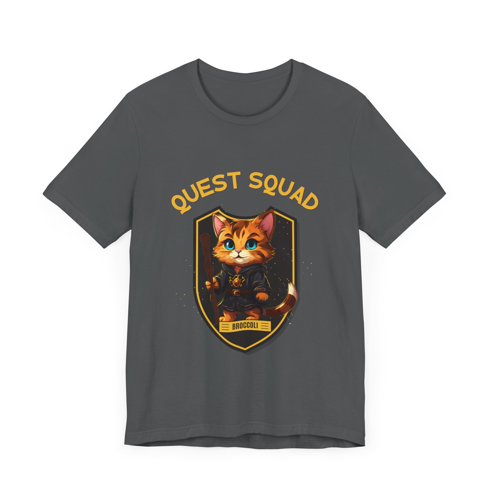 Quest Squad Broccoli Tee - Unisex Graphic T-Shirt, Cute Cat Shirt, Reader Gift, Fourth Wing Enthusiast Apparel, Fun Casual Wear - Image 19