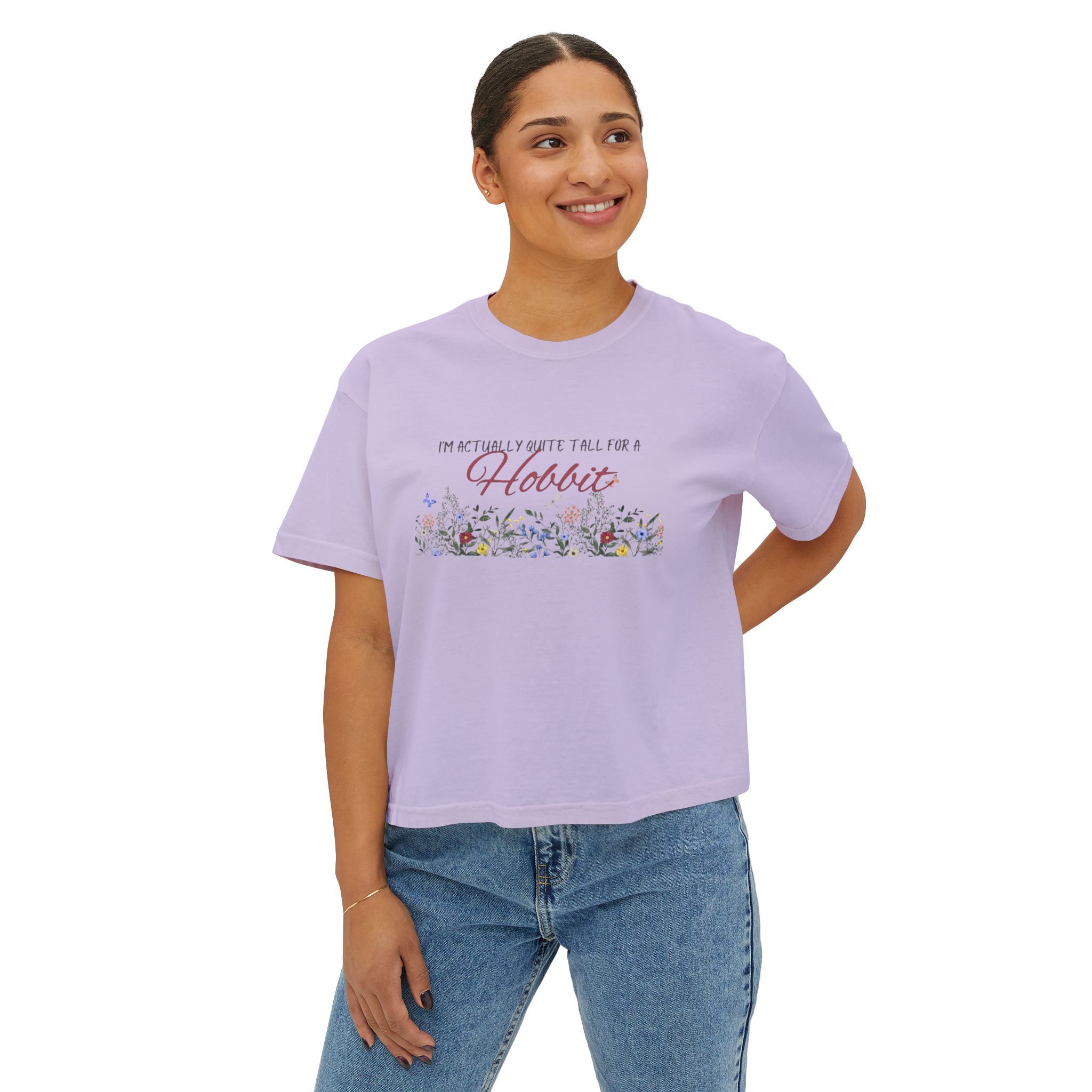 I'm Actually Quite Tall for a Hobbit - Women's Boxy Tee - Lord of the Rings - Hobbits - LOTR - Bookish Vibes - - Image 19
