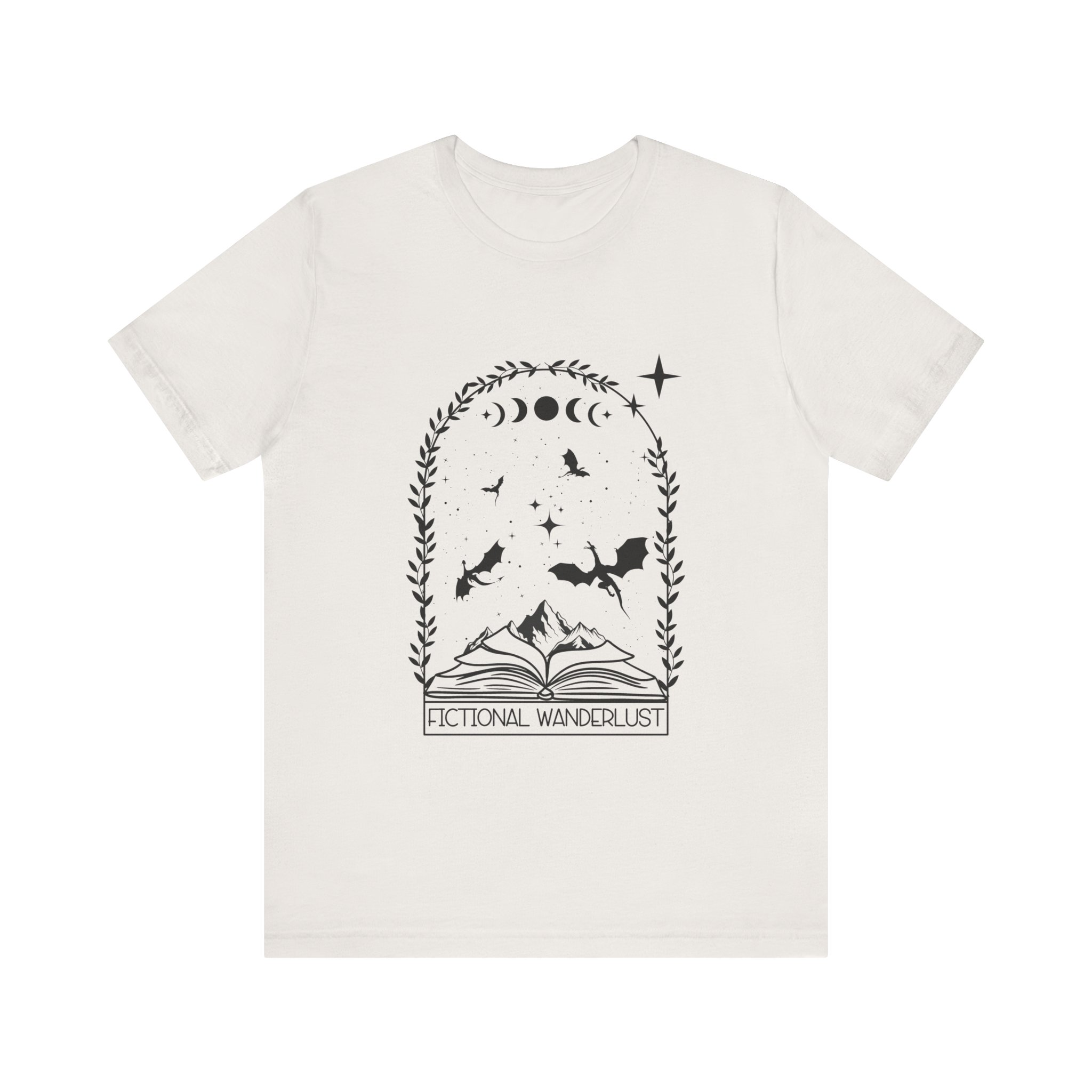 Fictional Wanderlust Romantasy Bookish Jersey T-Shirt - Image 17