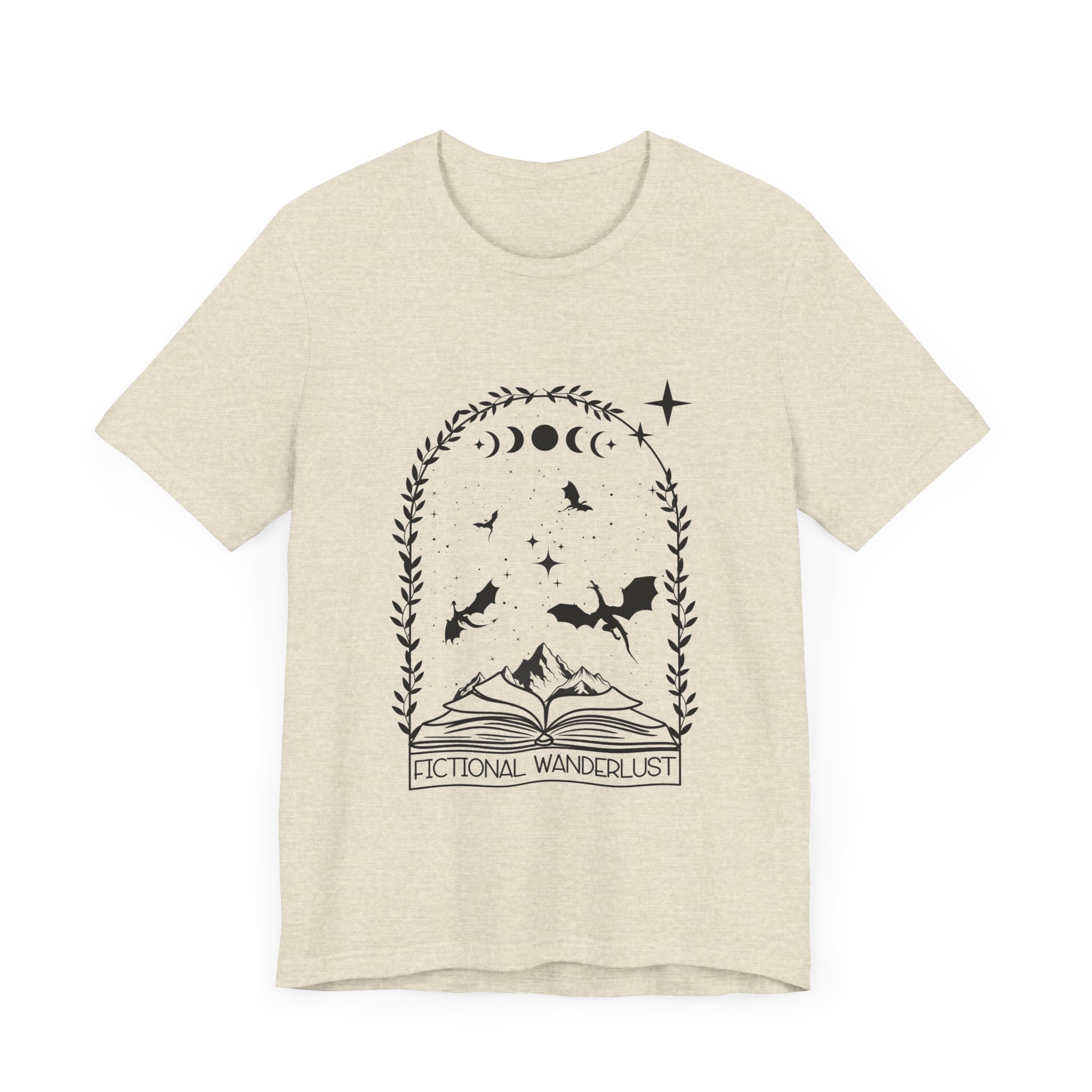 Fictional Wanderlust Romantasy Bookish Jersey T-Shirt - Image 27