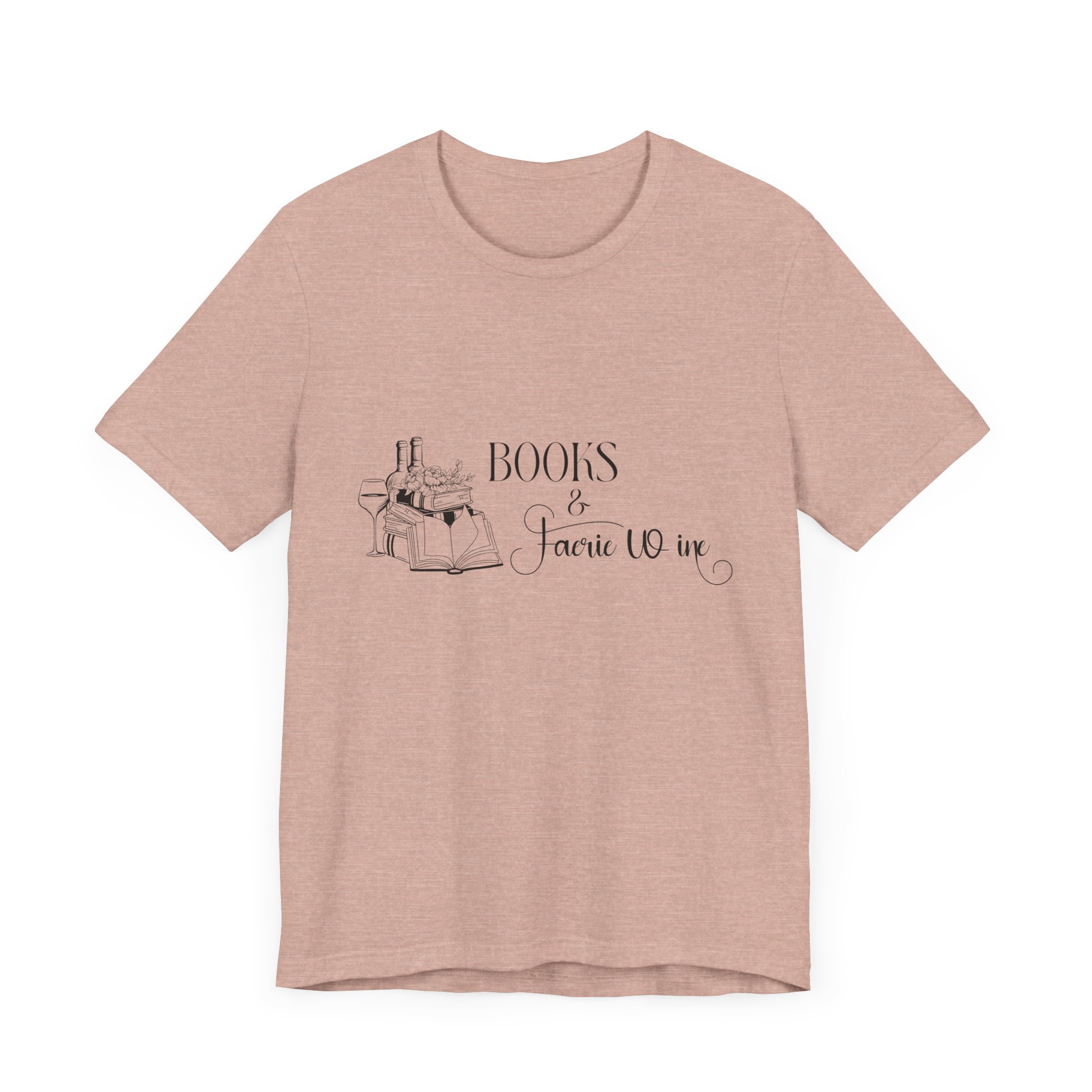 Books and Faerie Wine Romantasy Short Sleeve Jersey Tee - Image 3