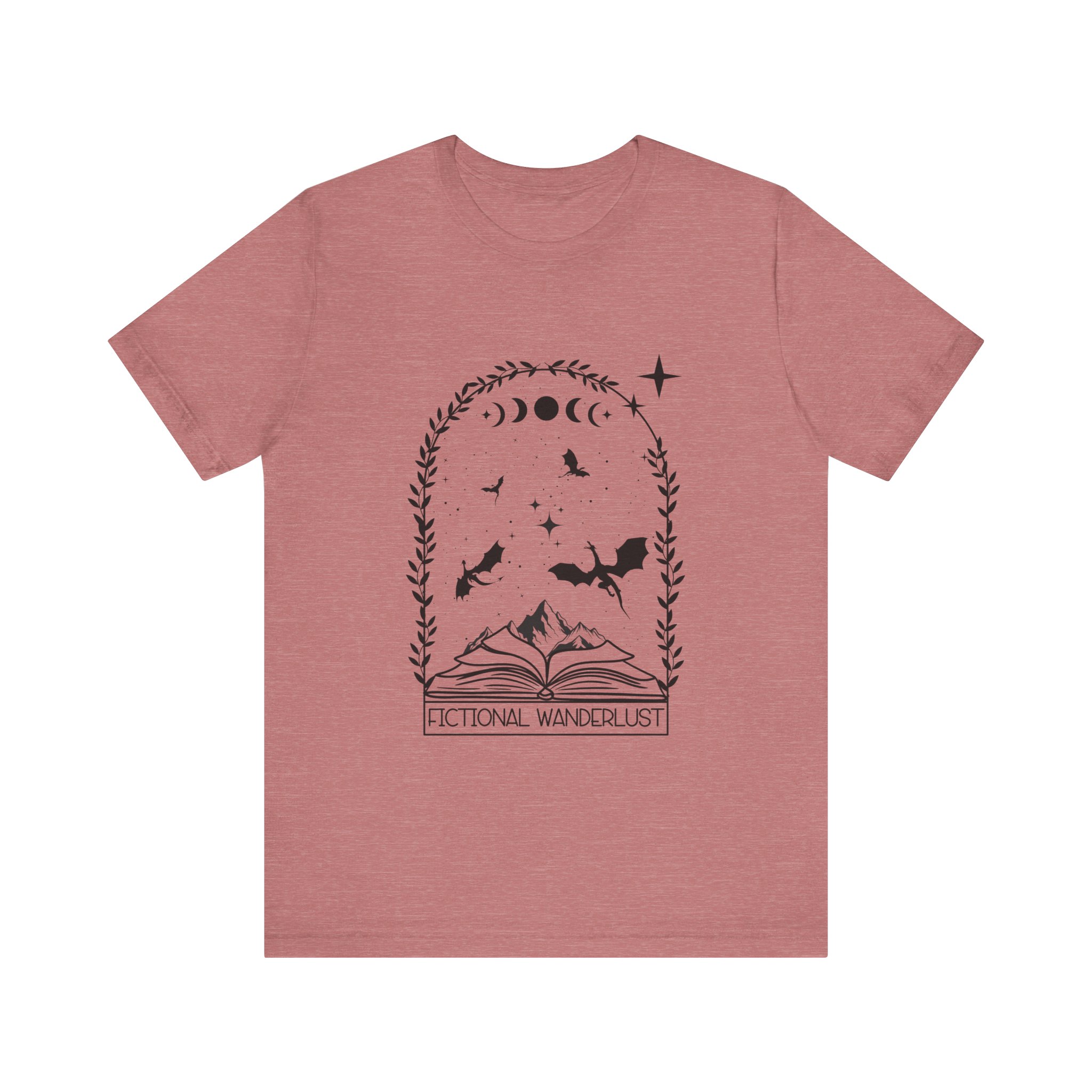 Fictional Wanderlust Romantasy Bookish Jersey T-Shirt - Image 9