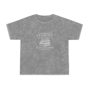 Book Lover's Mineral Wash T-Shirt, Perfect for Readers, Funny Gift Idea, Literature Lover Tee, Comfortable Casual Wear, Great for Birthdays,