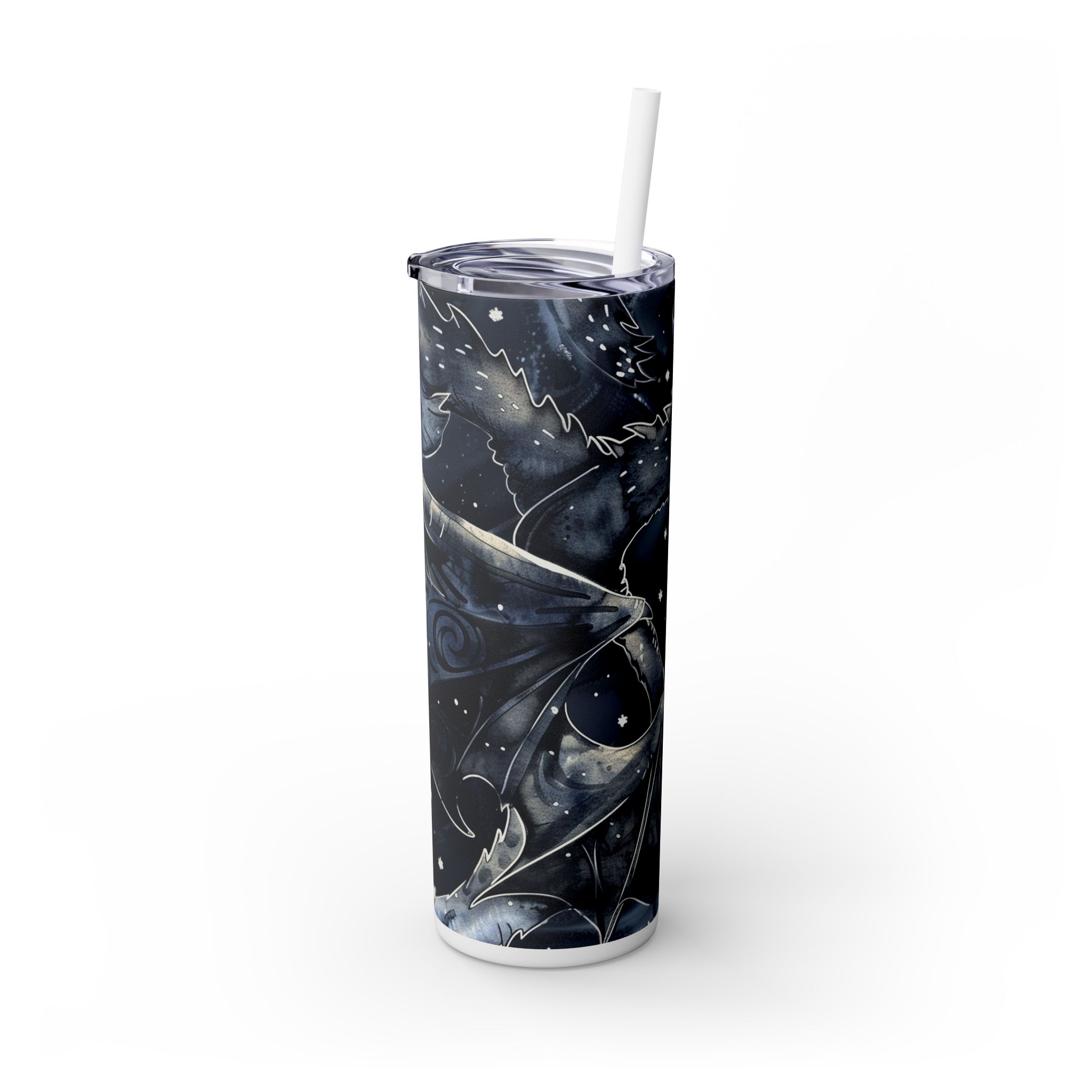 Dragon Bookish Romantasy Skinny Tumbler, 20oz with Straw, Fourth Wing Inspired, Fantasy Drinkware, Book Lover Gift, Geeky Cup, Novelty - Image 2