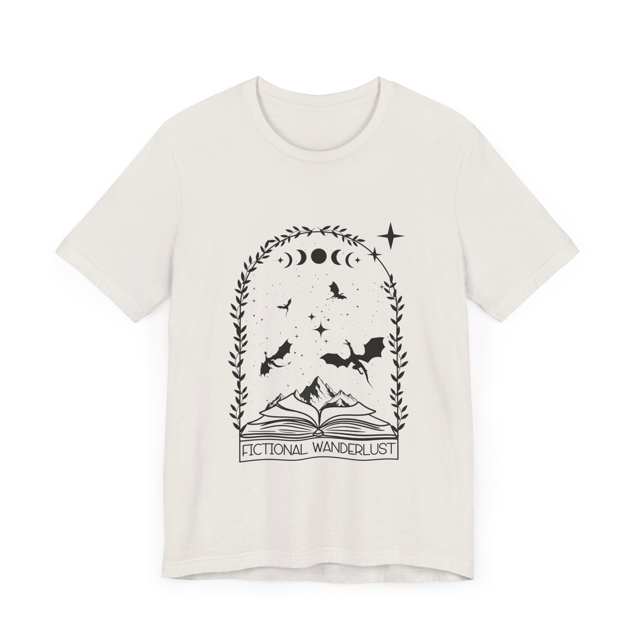 Fictional Wanderlust Romantasy Bookish Jersey T-Shirt - Image 19