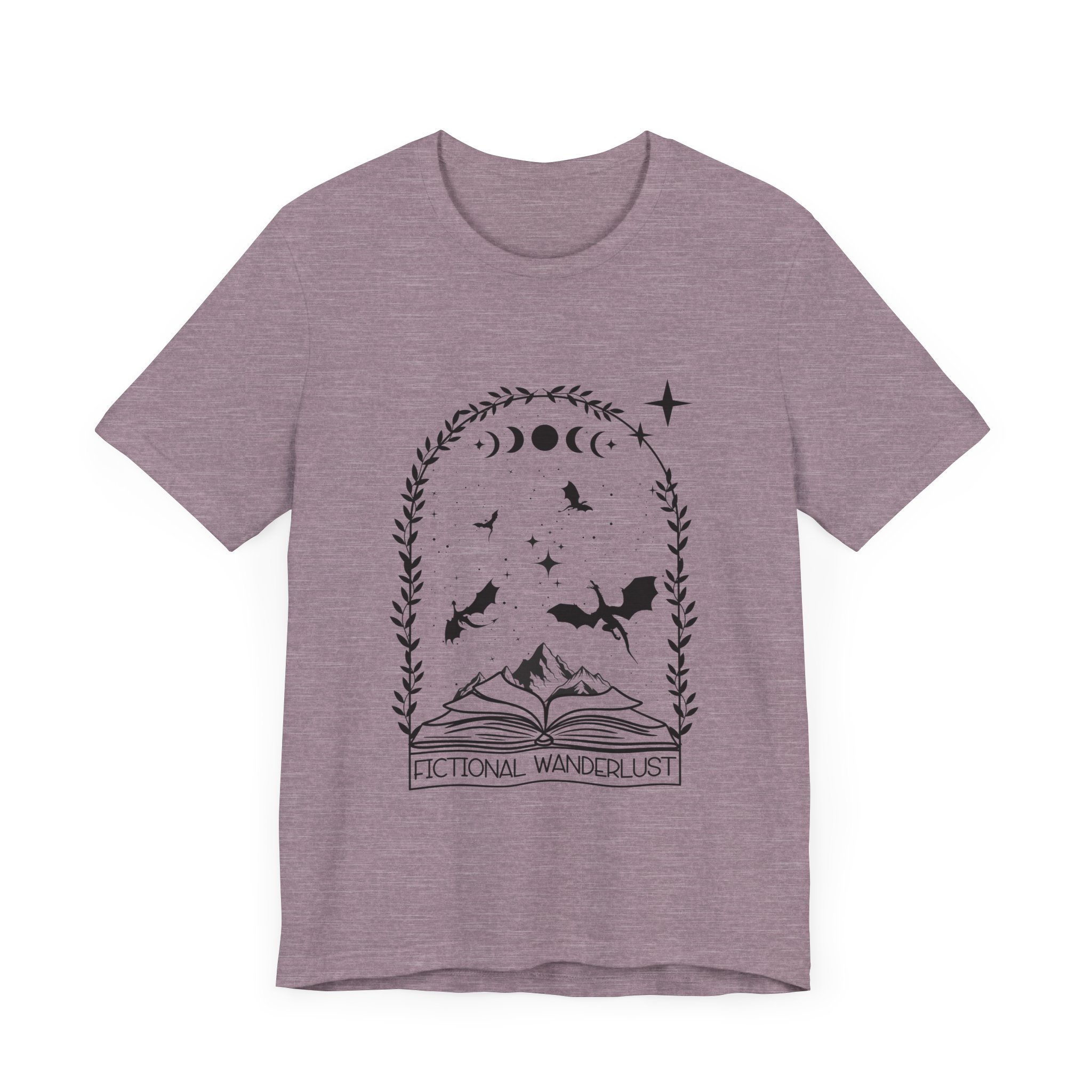 Fictional Wanderlust Romantasy Bookish Jersey T-Shirt - Image 47