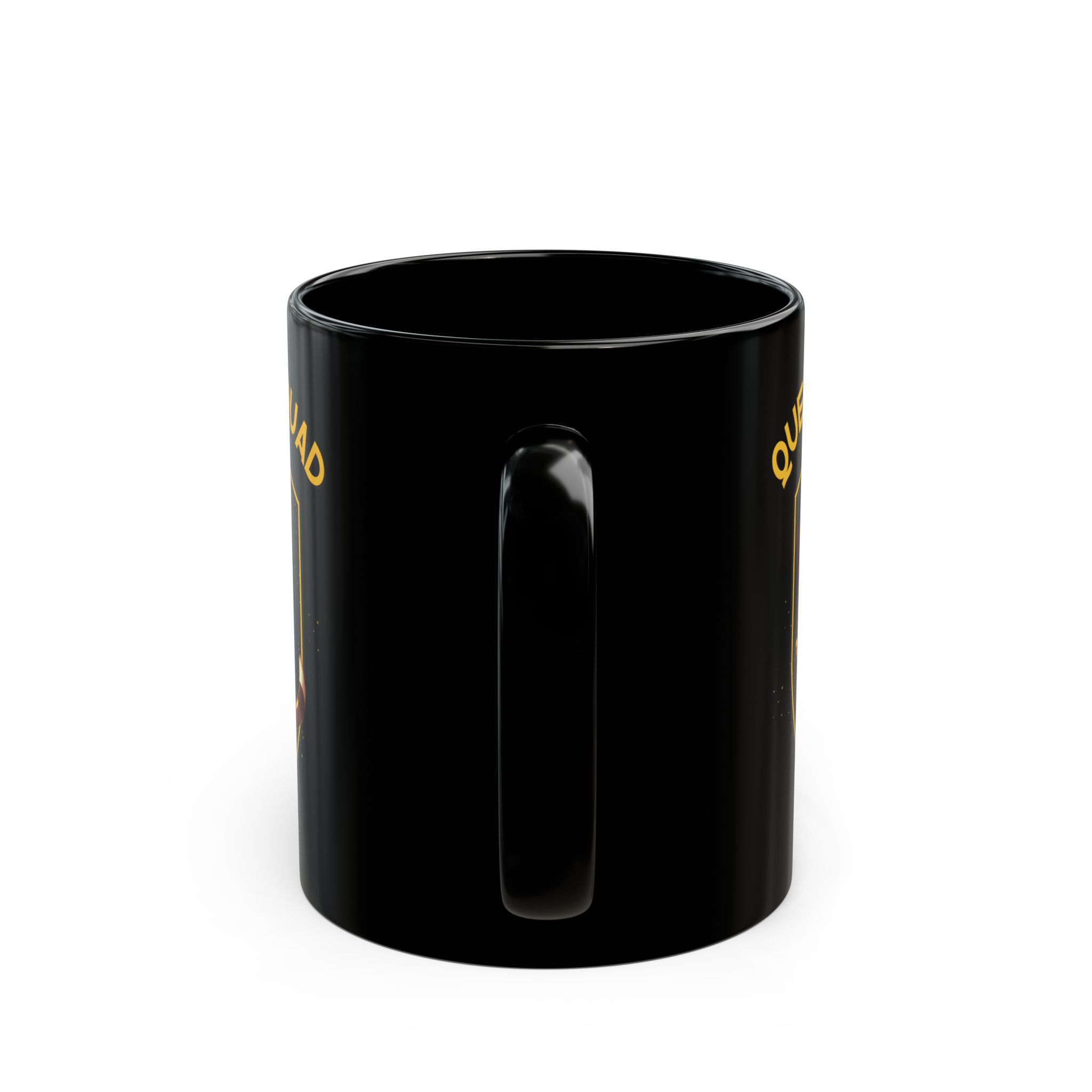 Quest Squad Black Mug - Broccoli Design - Image 4