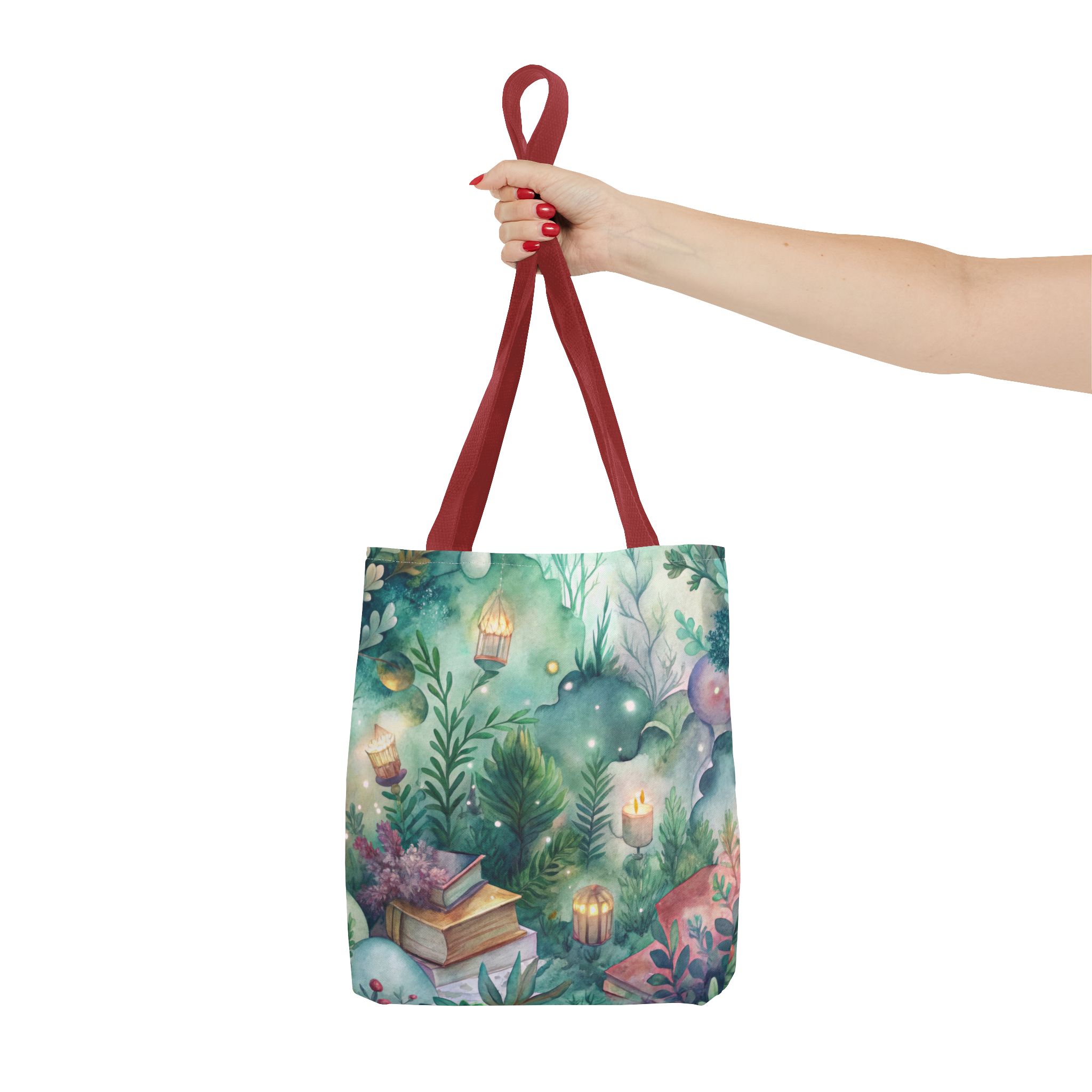 Bookish Tote Bag, Book Lover Bag, Fairy Garden, - Image 8