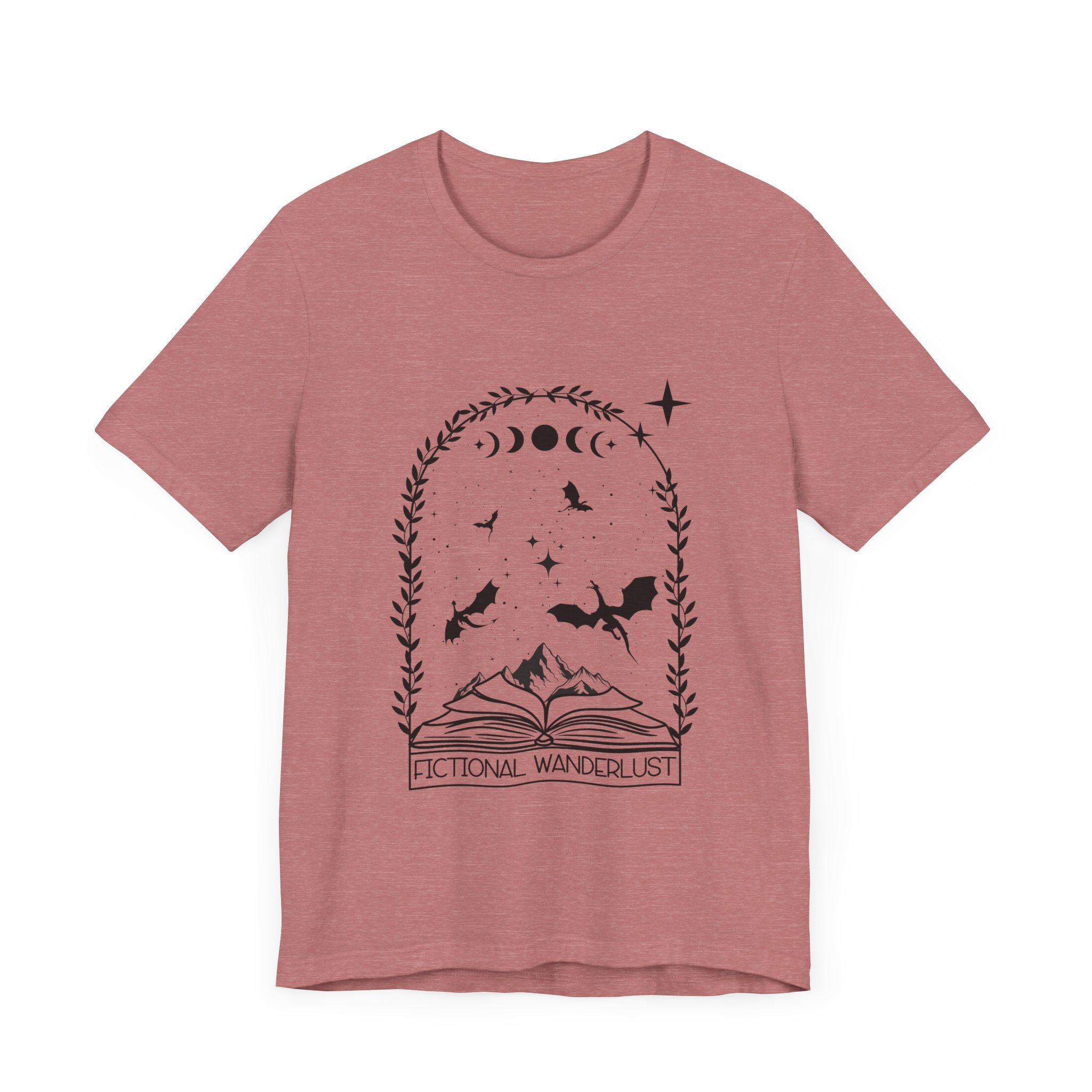Fictional Wanderlust Romantasy Bookish Jersey T-Shirt - Image 11