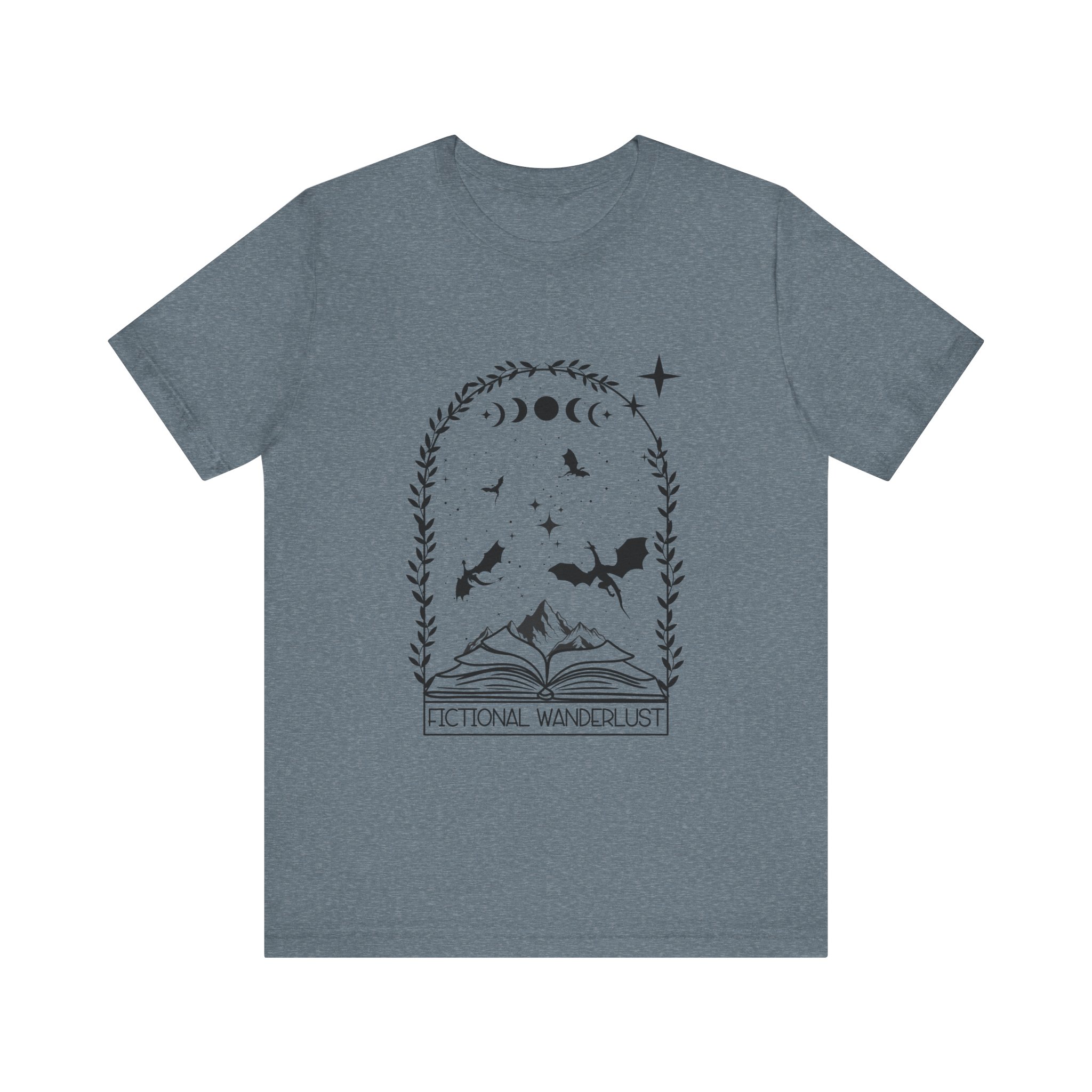 Fictional Wanderlust Romantasy Bookish Jersey T-Shirt - Image 41