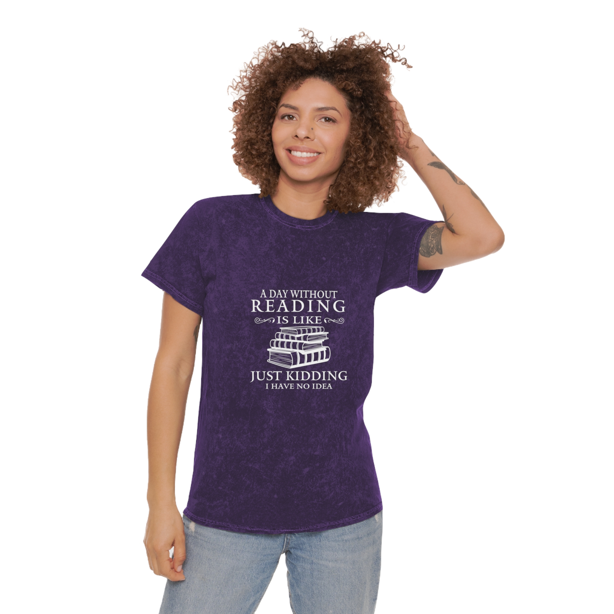 Book Lover's Mineral Wash T-Shirt, Perfect for Readers, Funny Gift Idea, Literature Lover Tee, Comfortable Casual Wear, Great for Birthdays, - Image 16