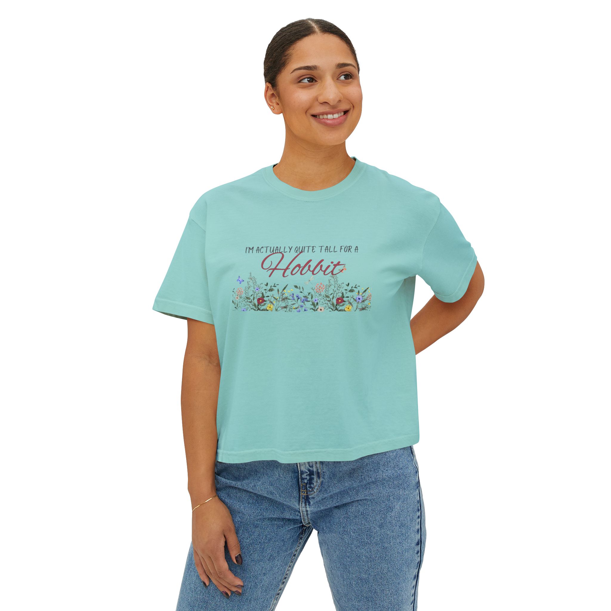 I'm Actually Quite Tall for a Hobbit - Women's Boxy Tee - Lord of the Rings - Hobbits - LOTR - Bookish Vibes - - Image 15