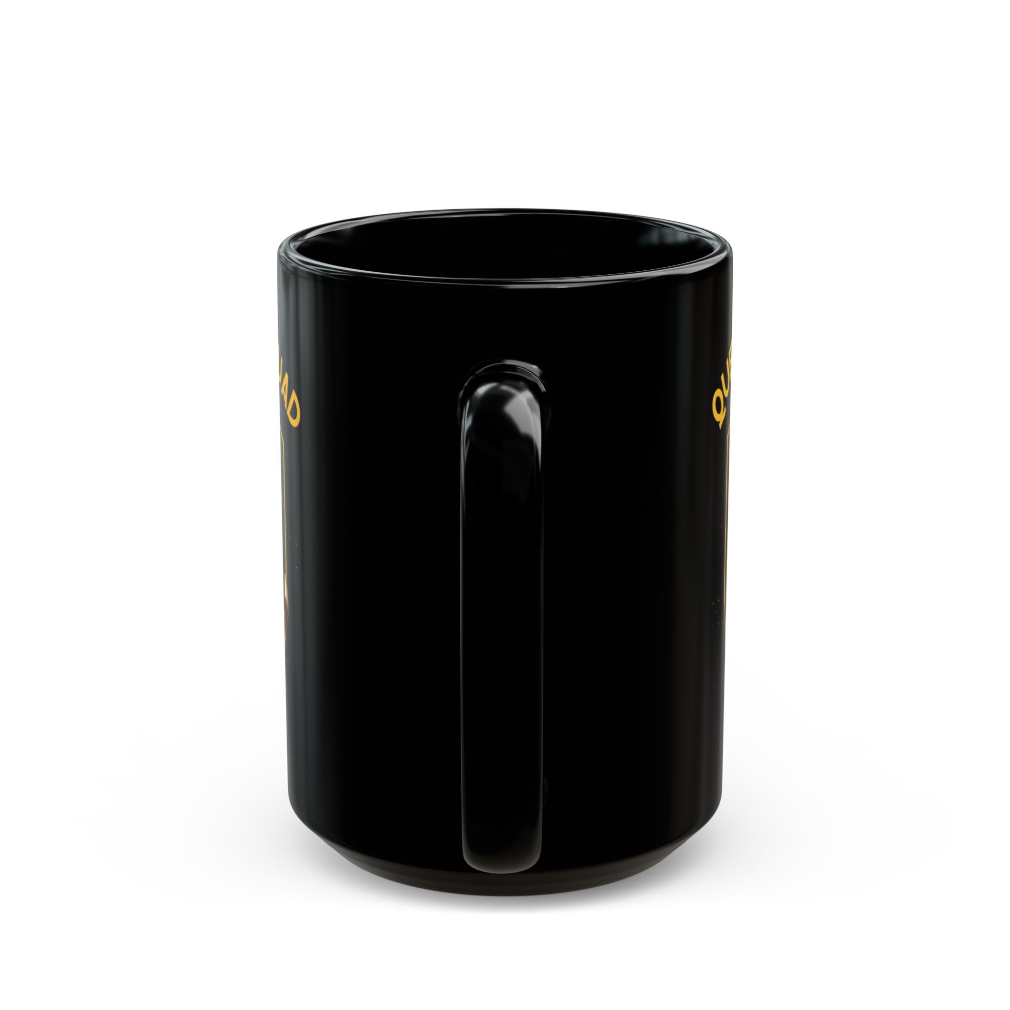 Quest Squad Black Mug - Broccoli Design - Image 8