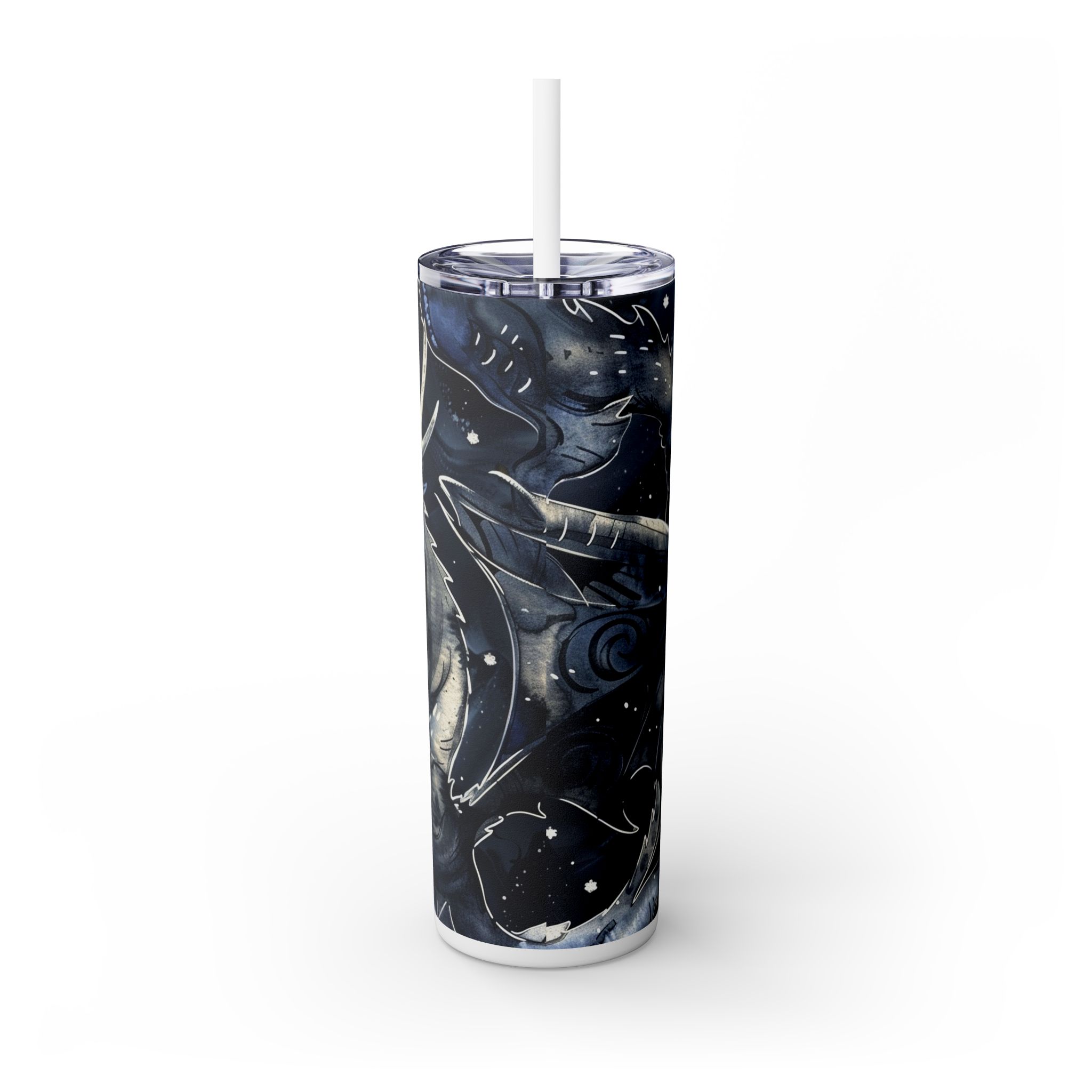 Dragon Bookish Romantasy Skinny Tumbler, 20oz with Straw, Fourth Wing Inspired, Fantasy Drinkware, Book Lover Gift, Geeky Cup, Novelty - Image 3