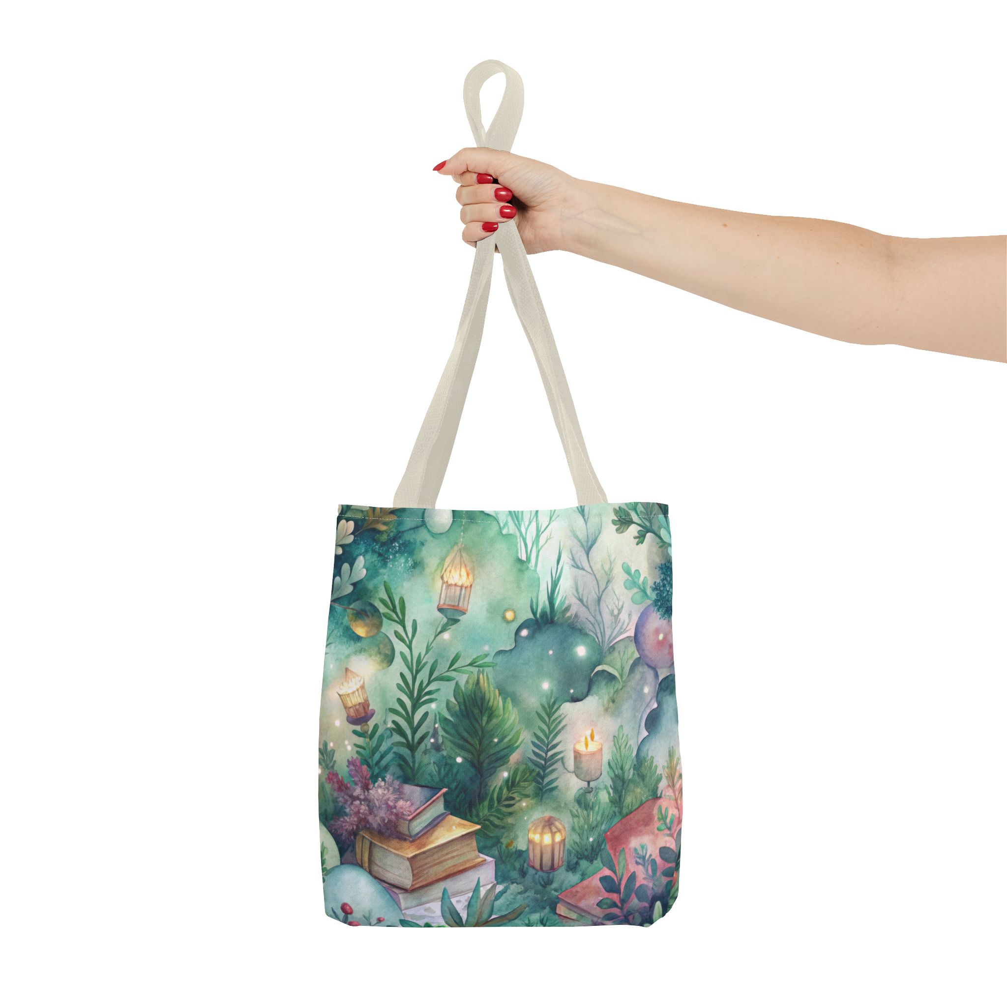 Bookish Tote Bag, Book Lover Bag, Fairy Garden, - Image 16