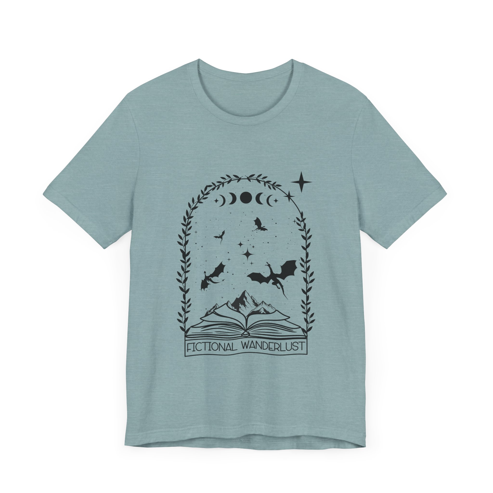 Fictional Wanderlust Romantasy Bookish Jersey T-Shirt - Image 39