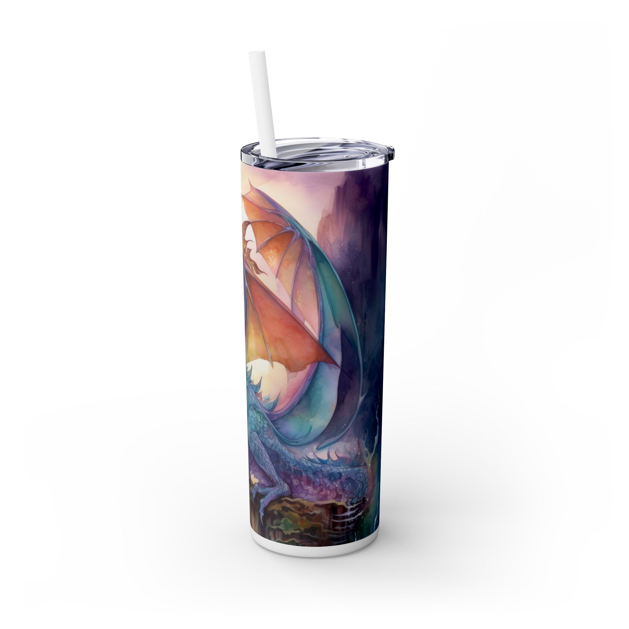 Dragon Skinny Tumbler, Bookish Romantasy, Drinkware, Fantasy Cup, Gift for Readers, 20 oz Tumbler - Image 4