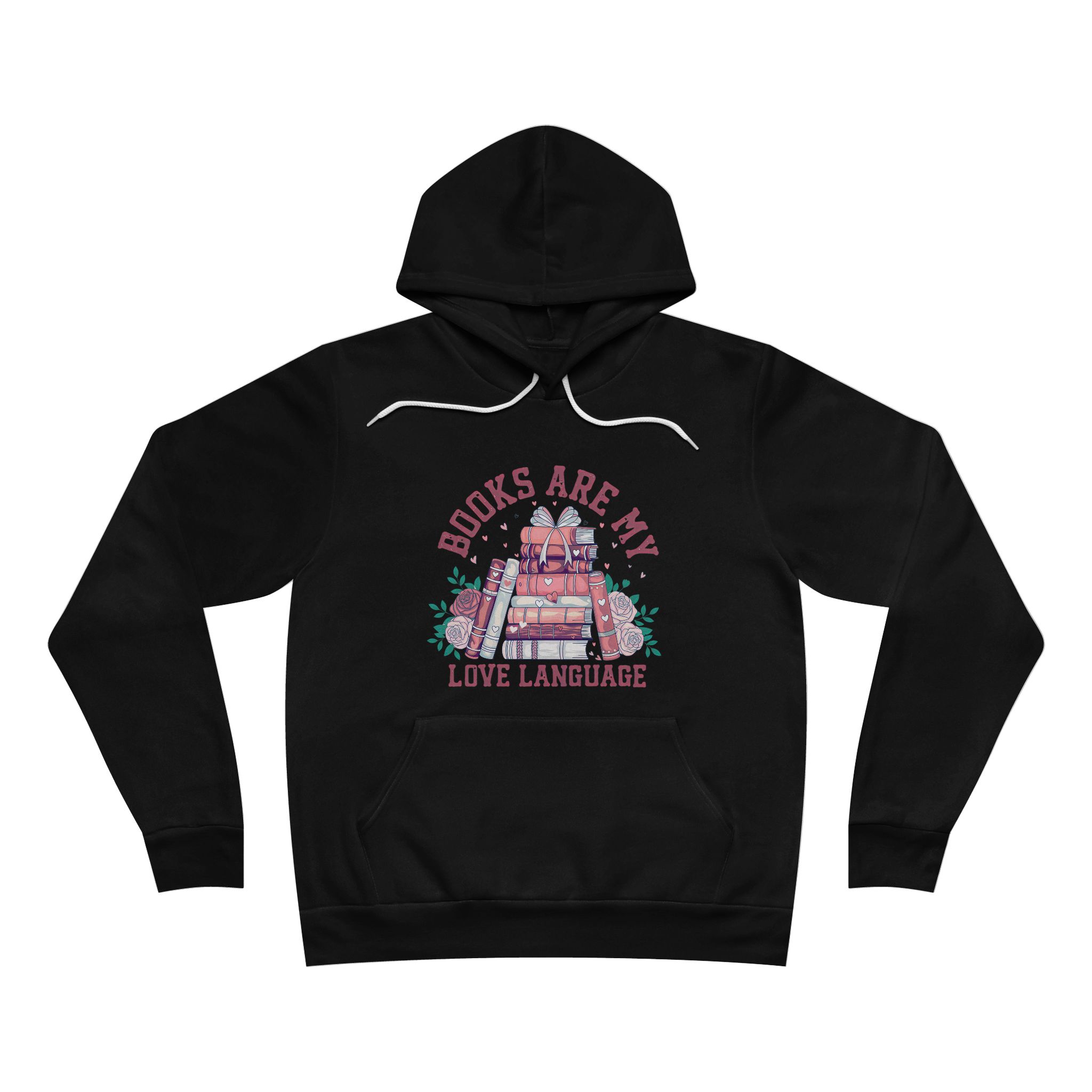 Books Are My Love Language Unisex Sponge Fleece Pullover Hoodie - Image 3