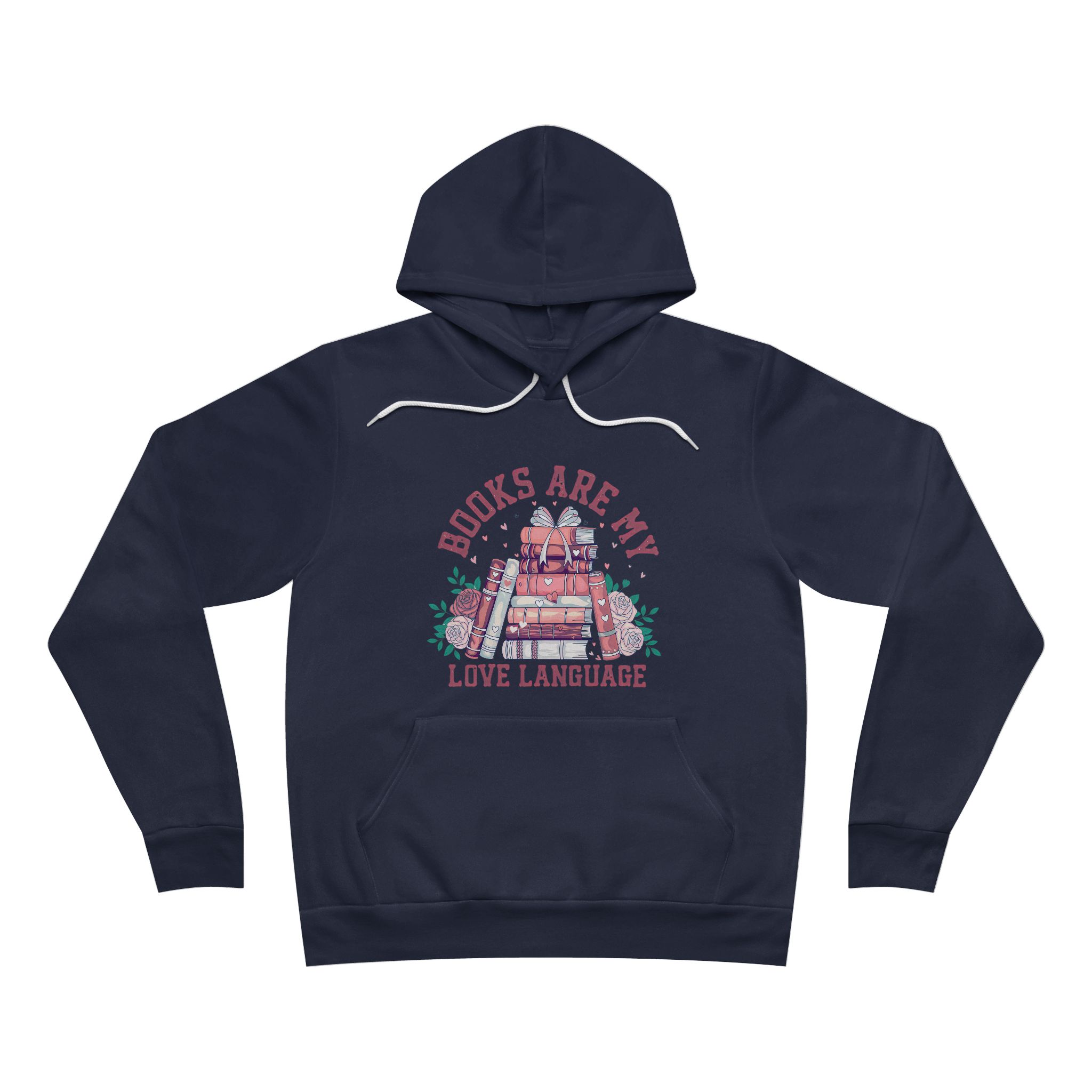 Books Are My Love Language Unisex Sponge Fleece Pullover Hoodie - Image 5