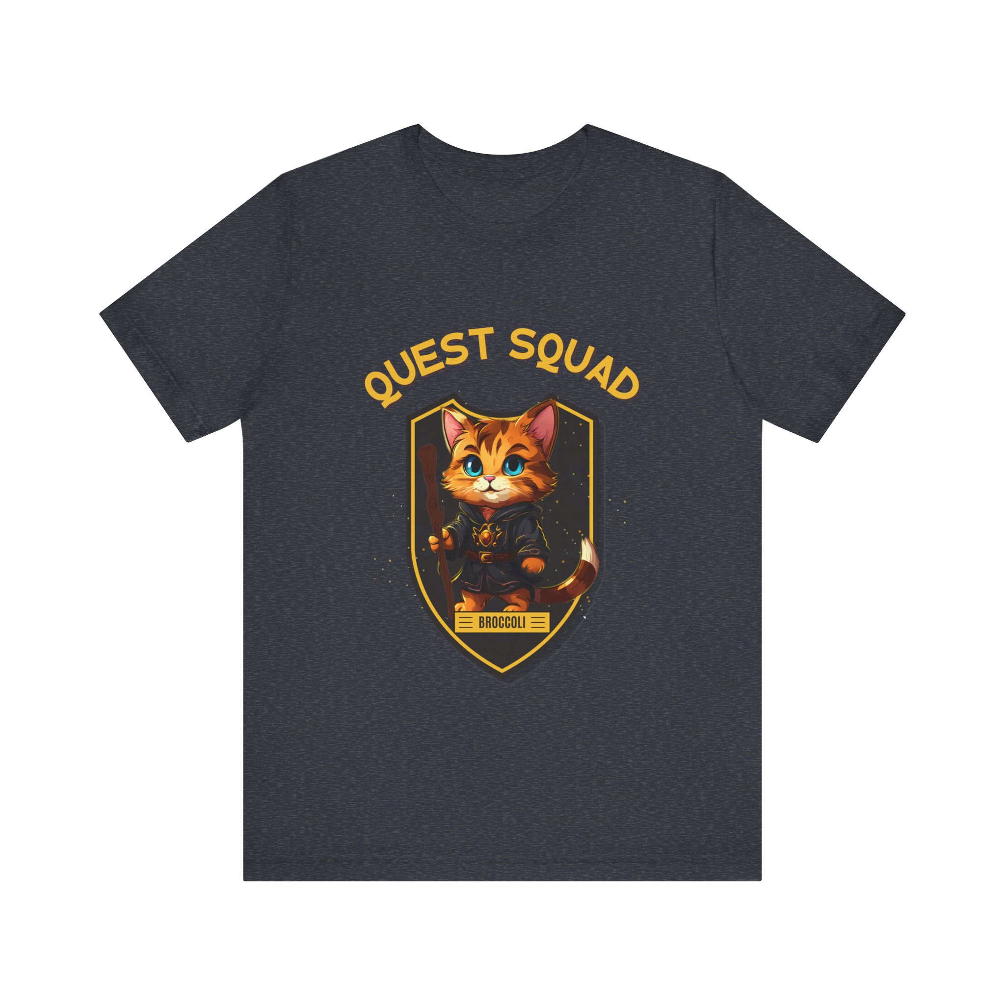 Quest Squad Broccoli Tee - Unisex Graphic T-Shirt, Cute Cat Shirt, Reader Gift, Fourth Wing Enthusiast Apparel, Fun Casual Wear - Image 21