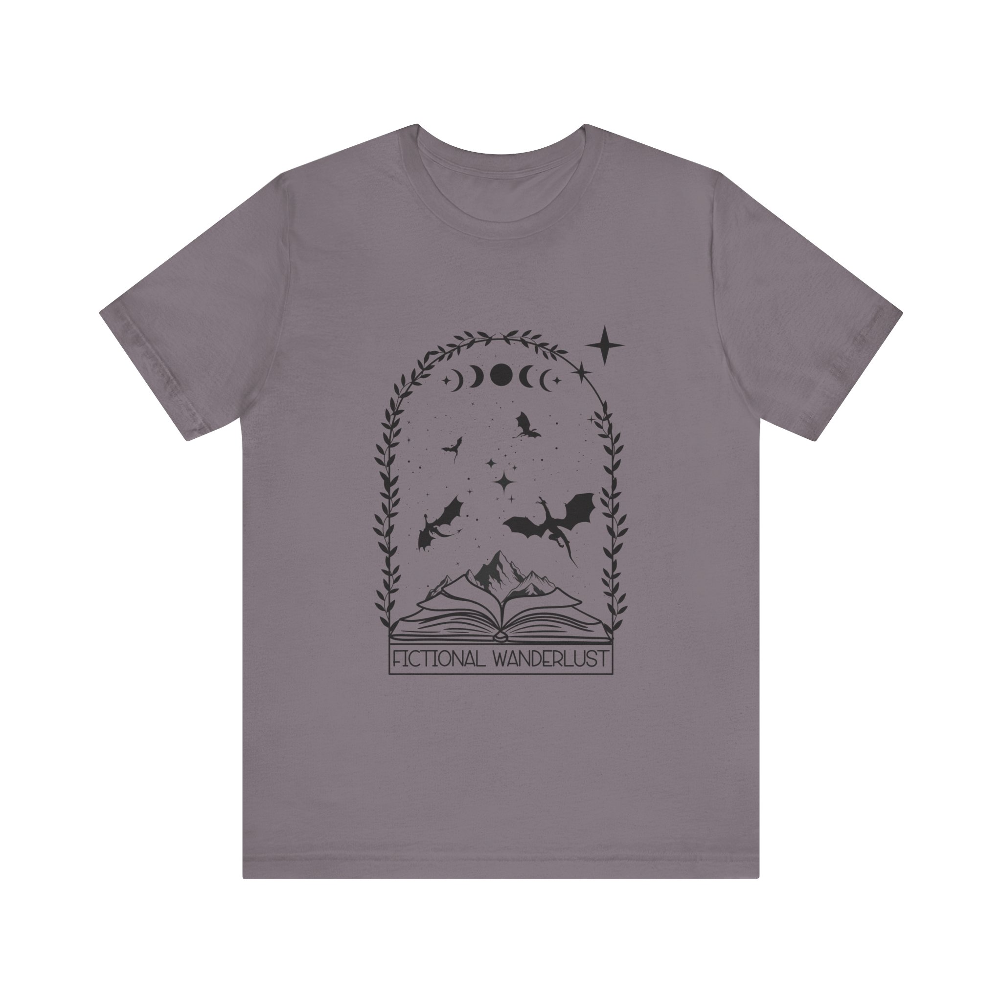 Fictional Wanderlust Romantasy Bookish Jersey T-Shirt - Image 49
