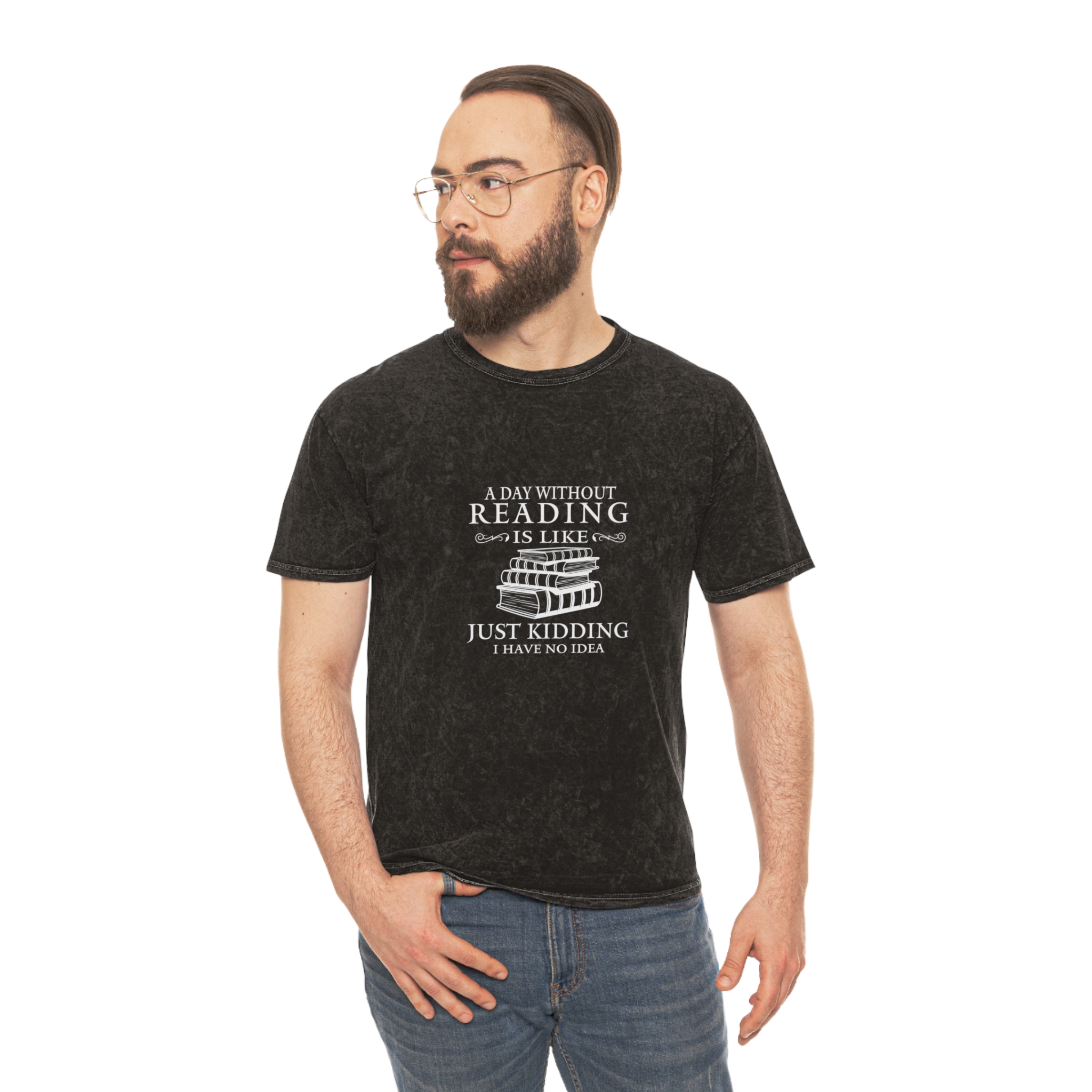 Book Lover's Mineral Wash T-Shirt, Perfect for Readers, Funny Gift Idea, Literature Lover Tee, Comfortable Casual Wear, Great for Birthdays, - Image 7