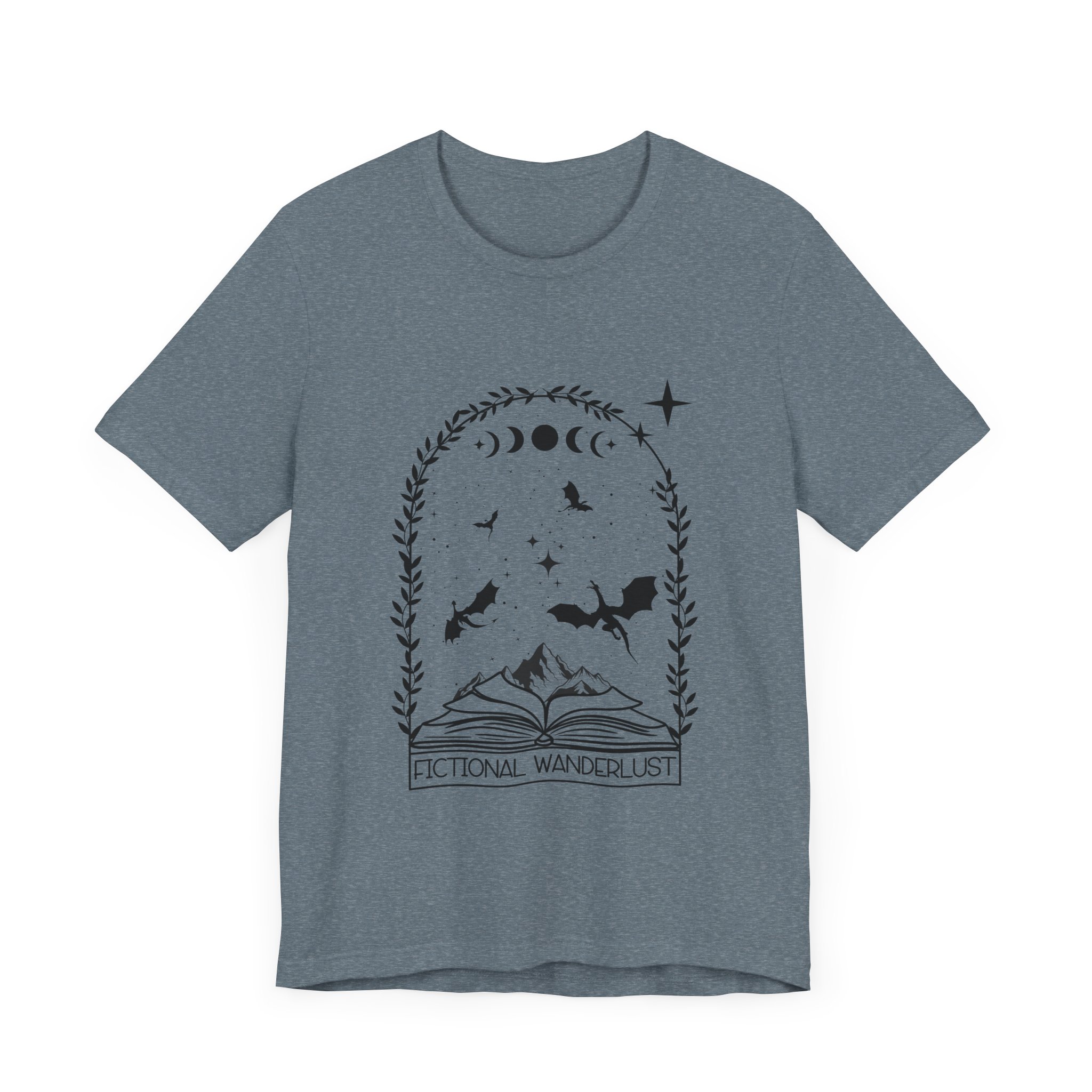 Fictional Wanderlust Romantasy Bookish Jersey T-Shirt - Image 43