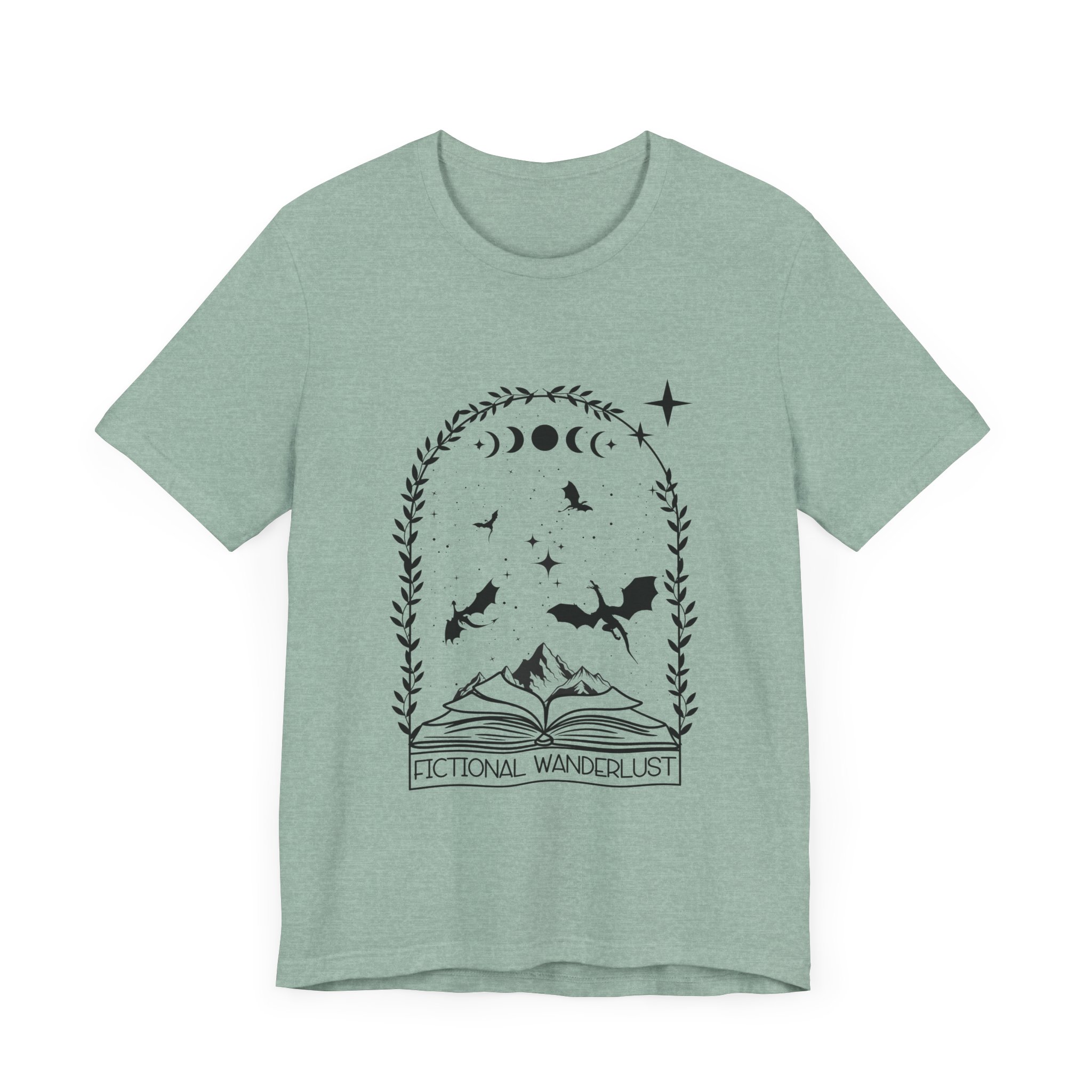 Fictional Wanderlust Romantasy Bookish Jersey T-Shirt - Image 35