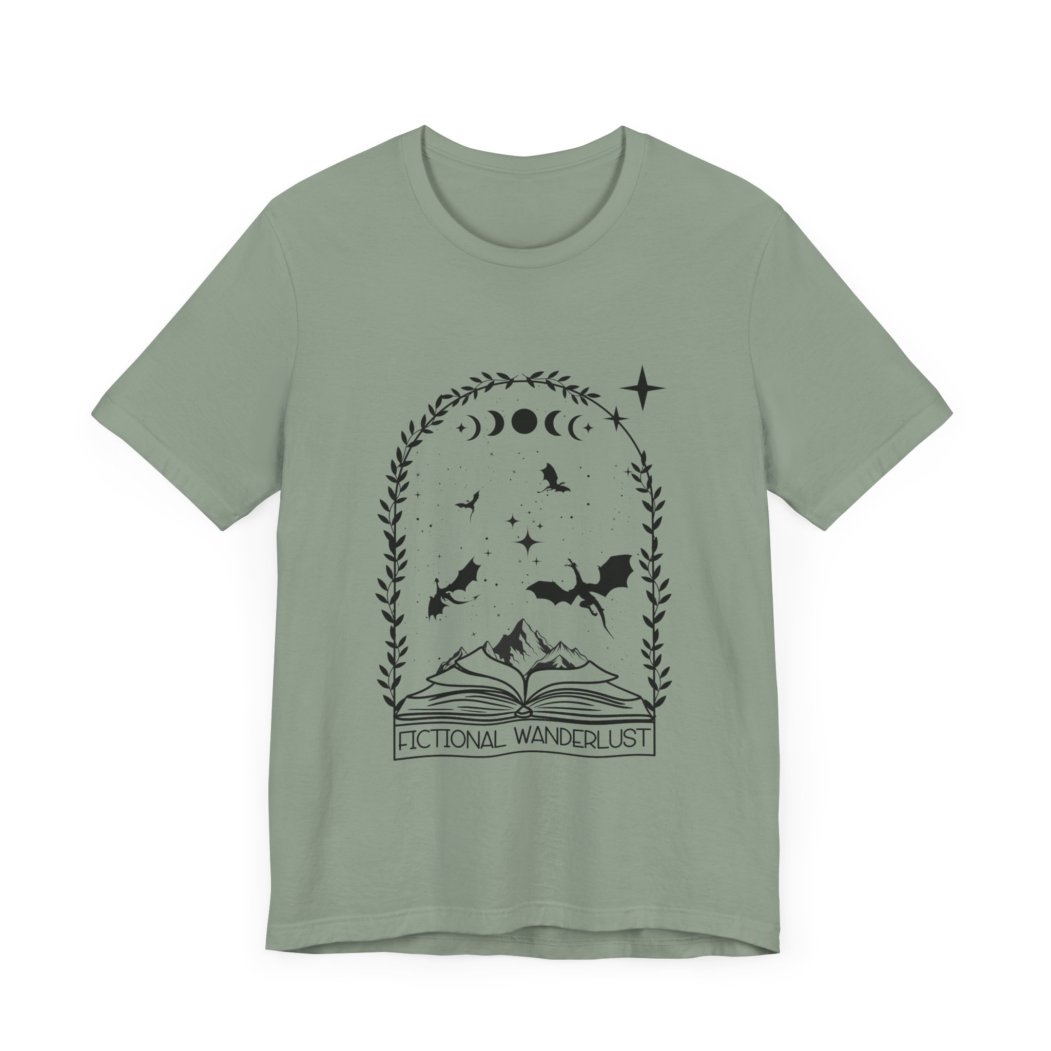 Fictional Wanderlust Romantasy Bookish Jersey T-Shirt - Image 31